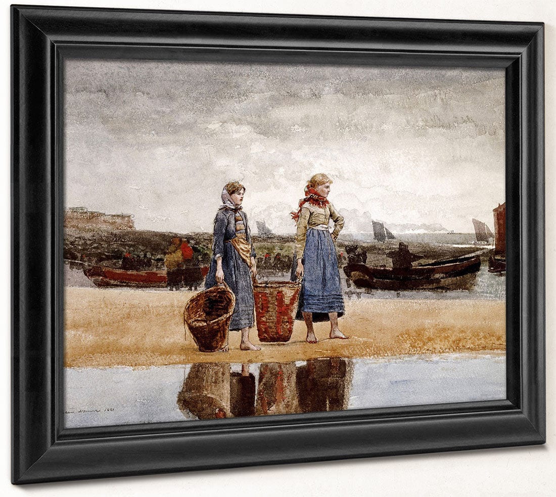 Two Girls On The Beach, Tynemouth By Winslow Homer - Image 6
