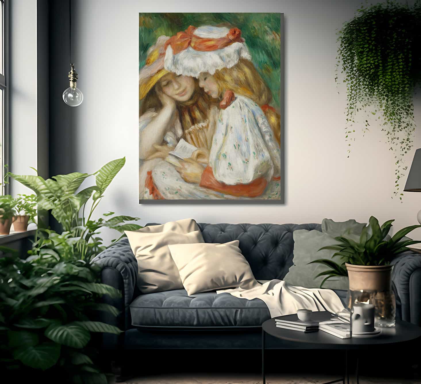 Two Girls Reading By Pierre Auguste Renoir - Image 2