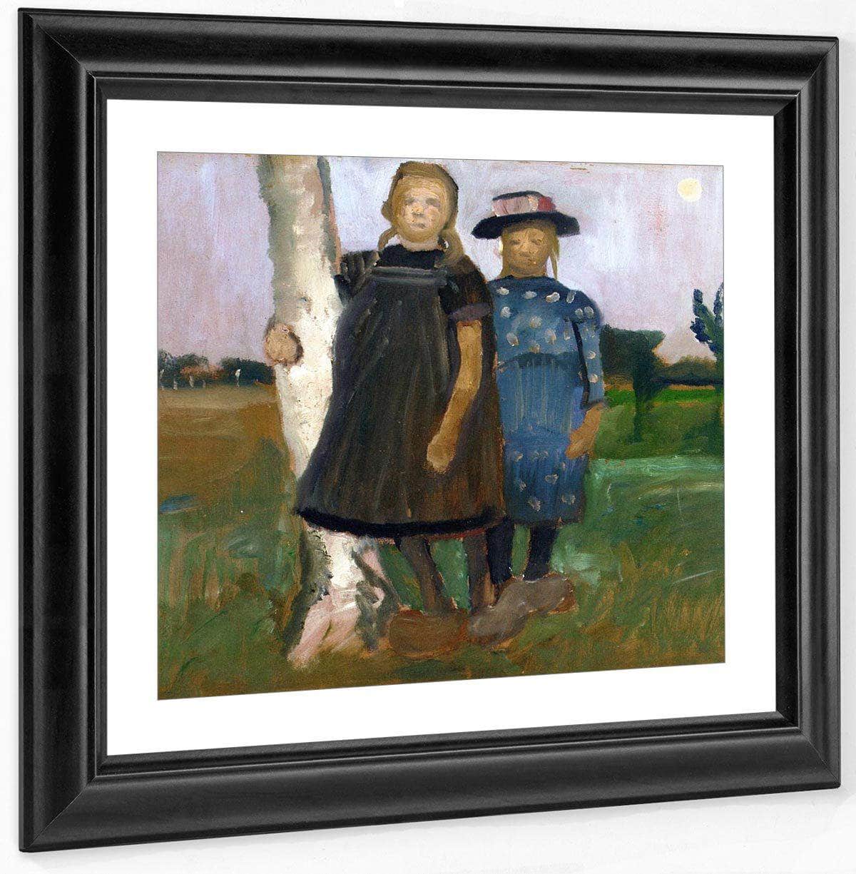 Two Girls With A Birch Tree Trunk By Paula Modersohn Becker - Image 4