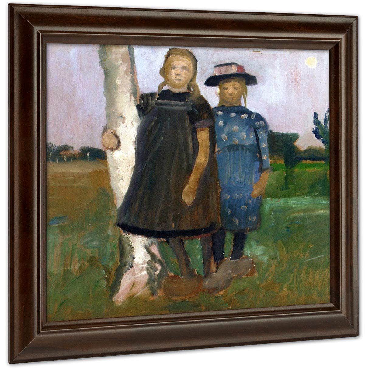 Two Girls With A Birch Tree Trunk By Paula Modersohn Becker - Image 6
