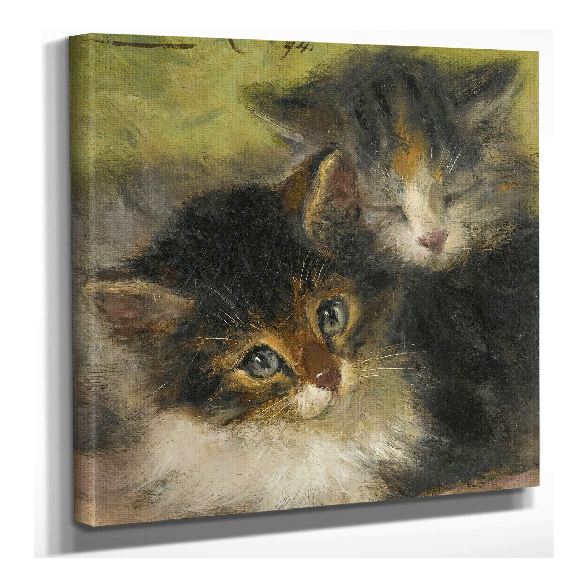 Two Kittens by Henriette Ronner Knip - Image 5