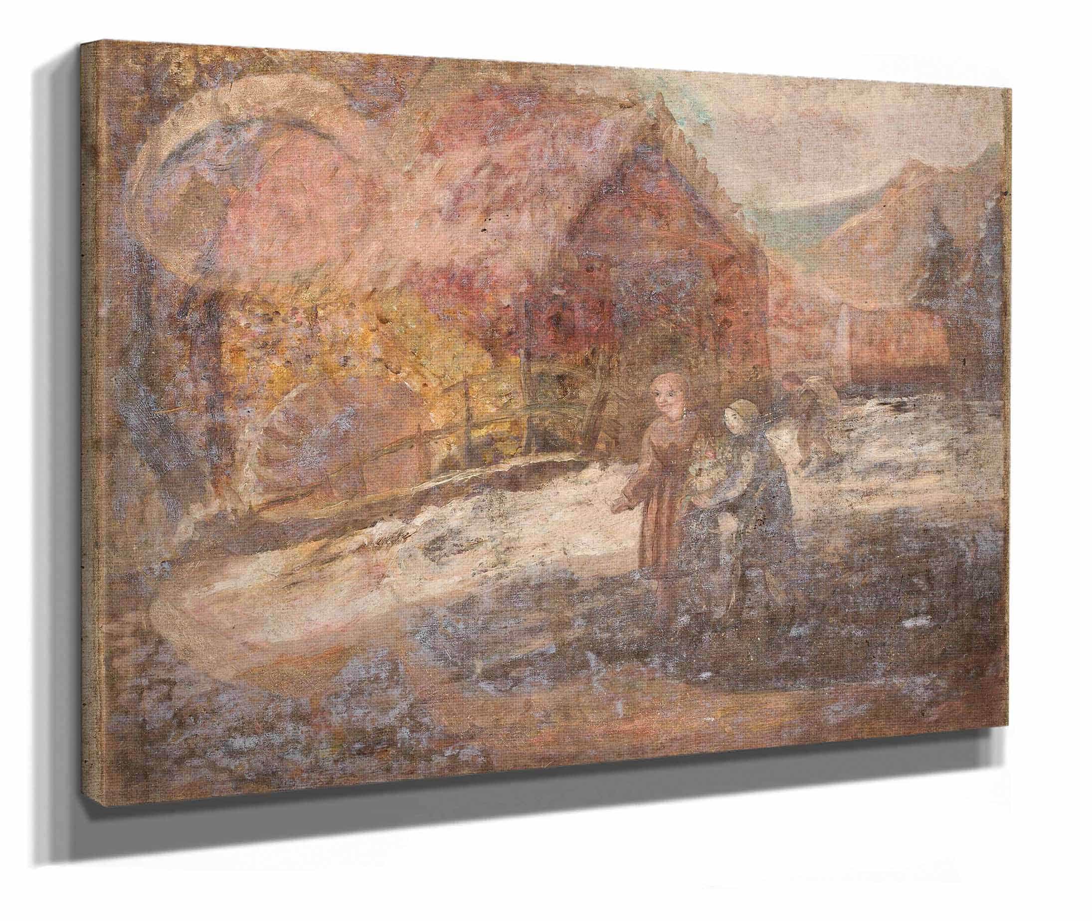 Two Little Girls Against The Background Of A Landscape by Tadeusz Makowski - Image 2