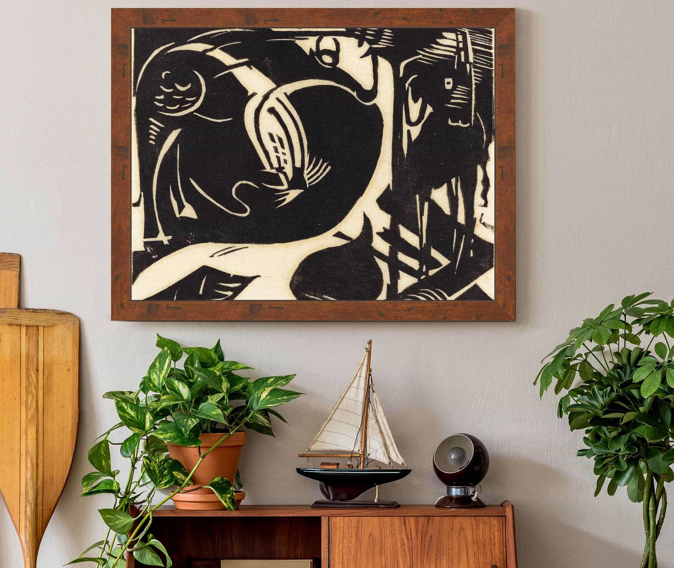 Two Mythical Animals Zwei Fabeltiere by Franz Marc - Image 3