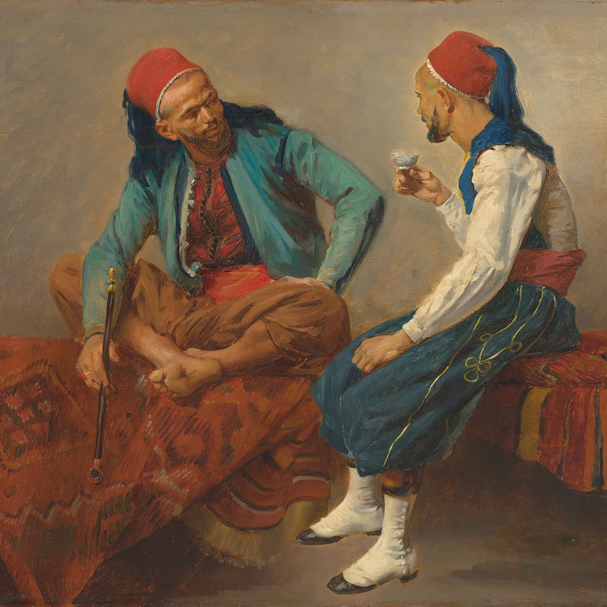 Two North Africans Conversing S by Isidore Pils - Image 4