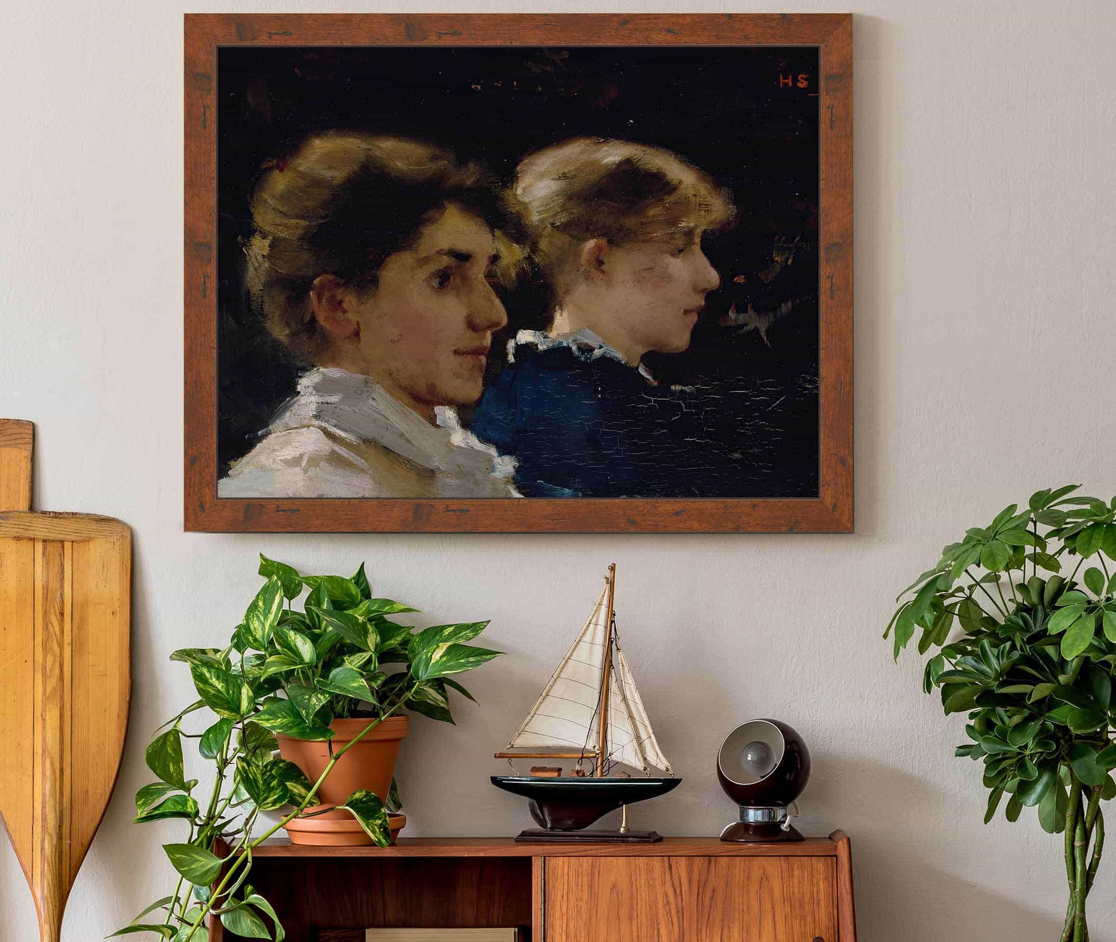 Two Profiles Marianne Preindlsberger In Front by Helene Schjerfbeck - Image 3