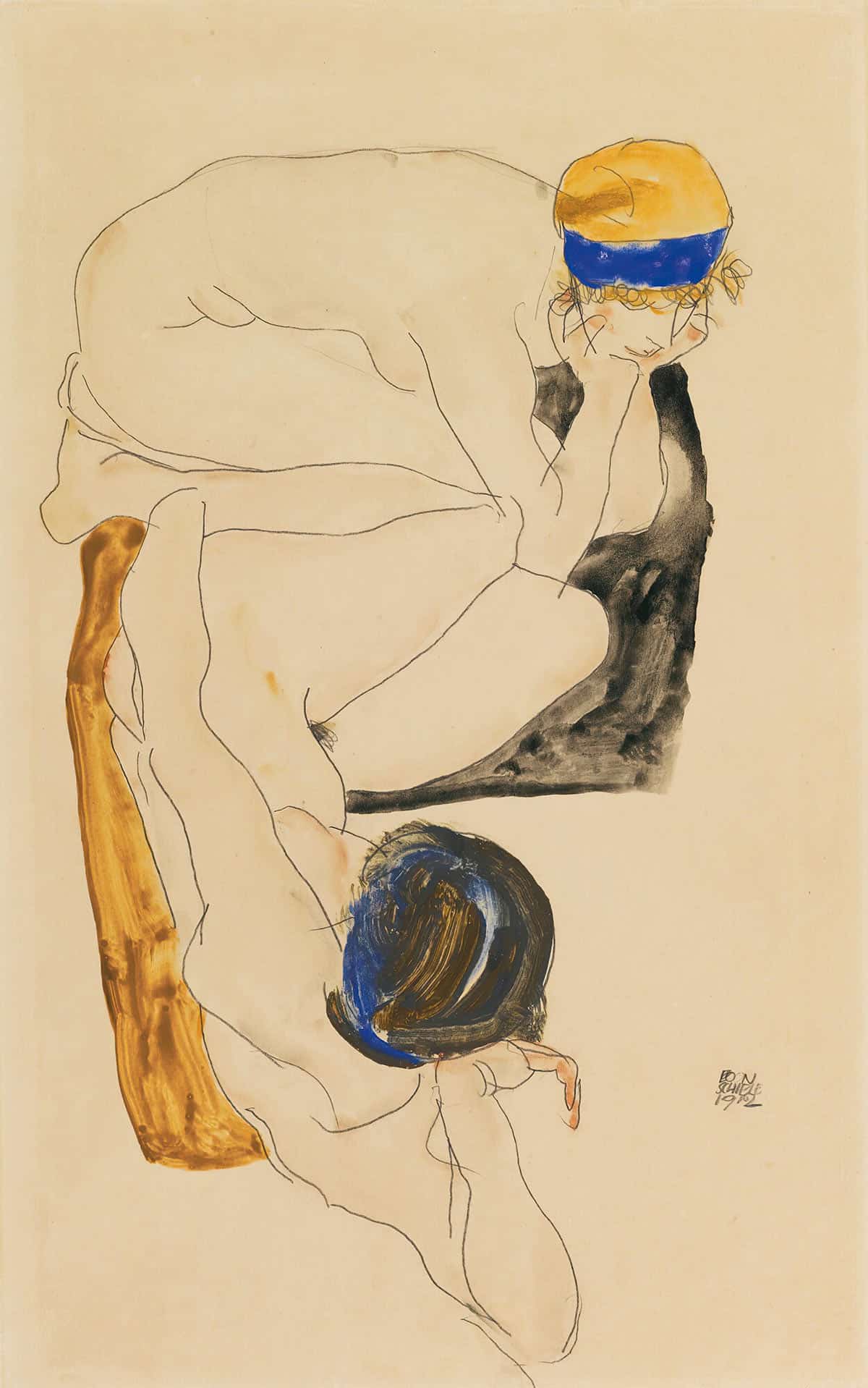 Two Reclining Figures by Egon Schiele - Image 3