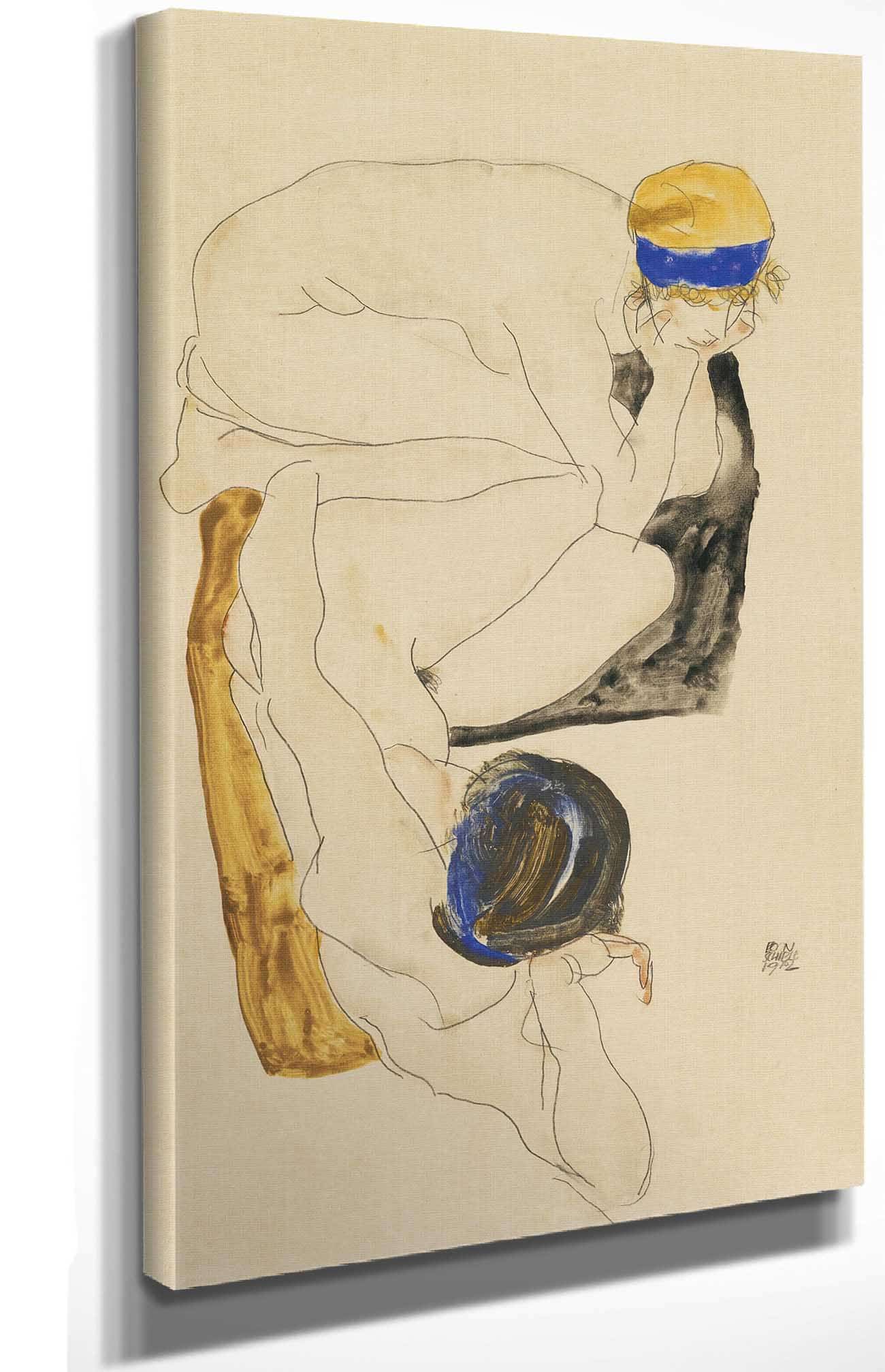 Two Reclining Figures by Egon Schiele - Image 4