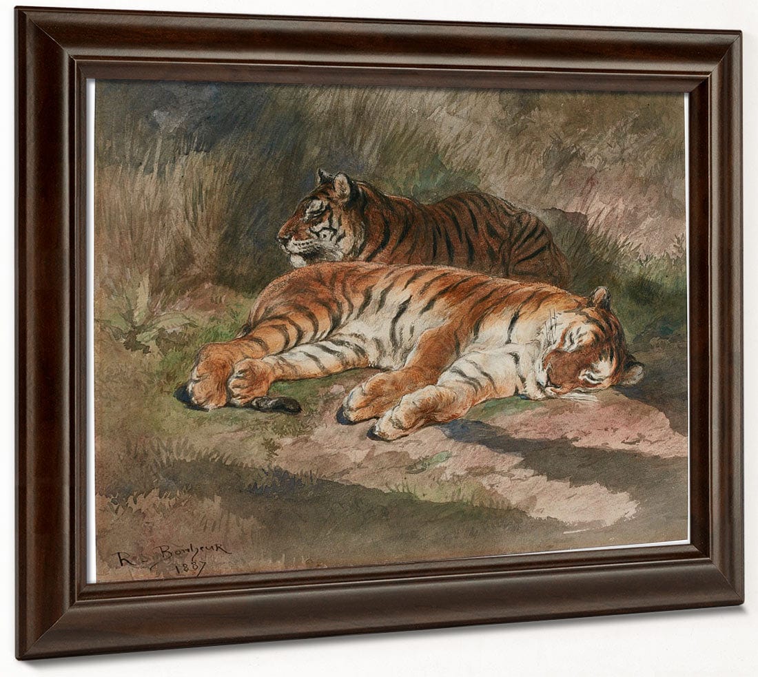 Two Recumbent Tigers By Rosa Bonheur - Image 6