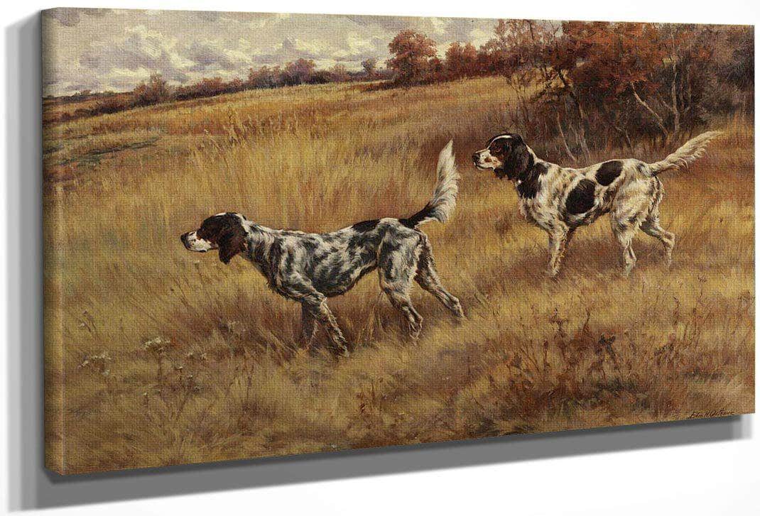 Two Setters In The Field By Edmund Henry Osthaus
