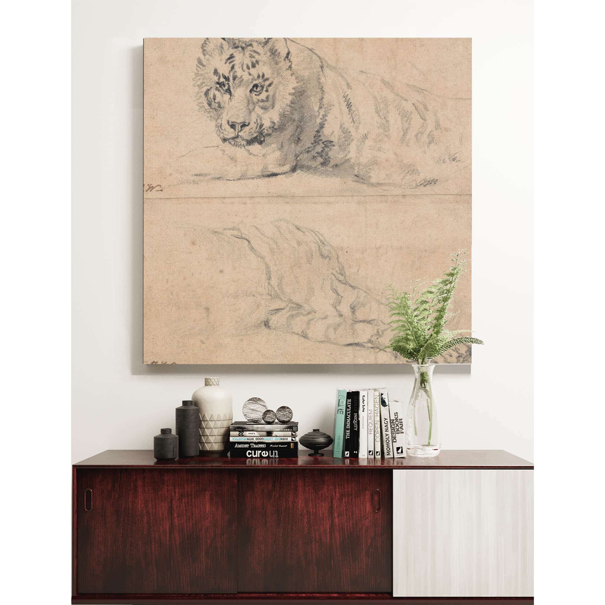 Two Studies Of A Tiger Above Head And Shoulders Below Hindquarters by James Ward - Image 4