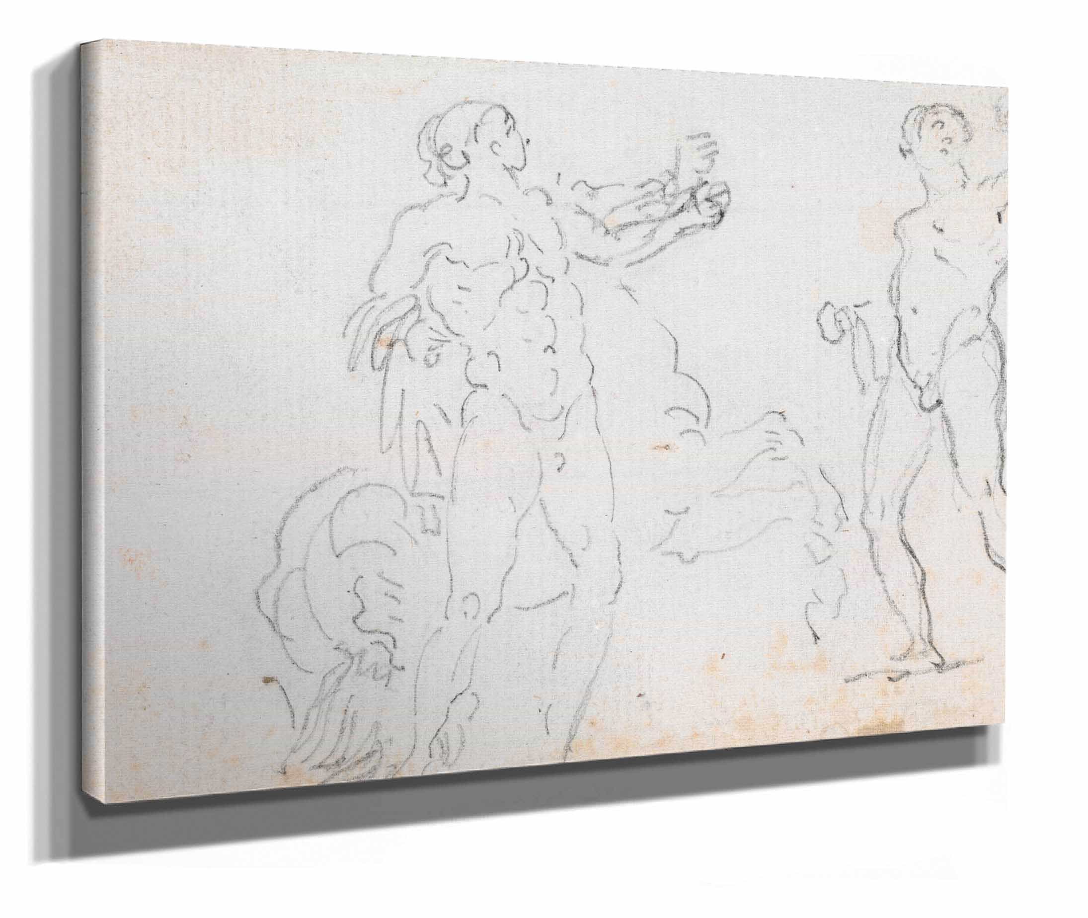 Two Studies Of The Statue Of Alexander And Bucephalus by Hubert Robert - Image 2