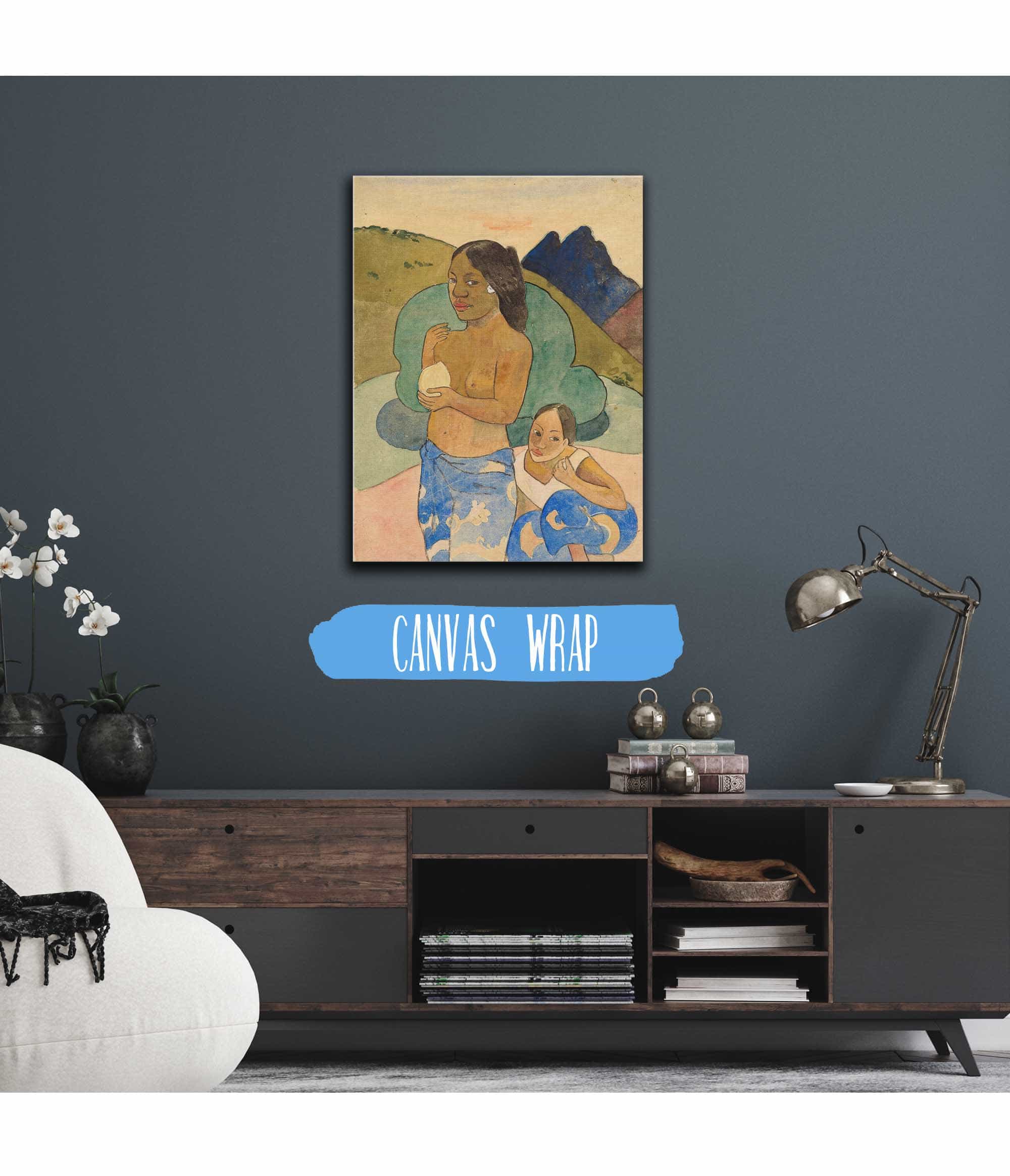 Two Tahitian Women In A Landscape by Paul Gauguin - Image 3