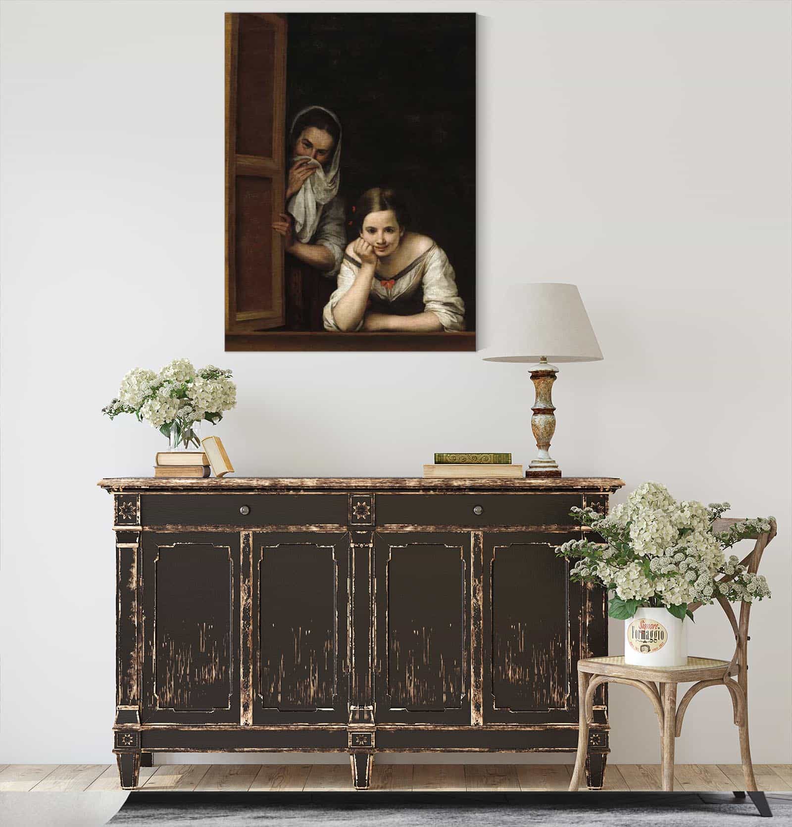 Two Women At A Window by Bartolome Esteban Murillo - Image 4