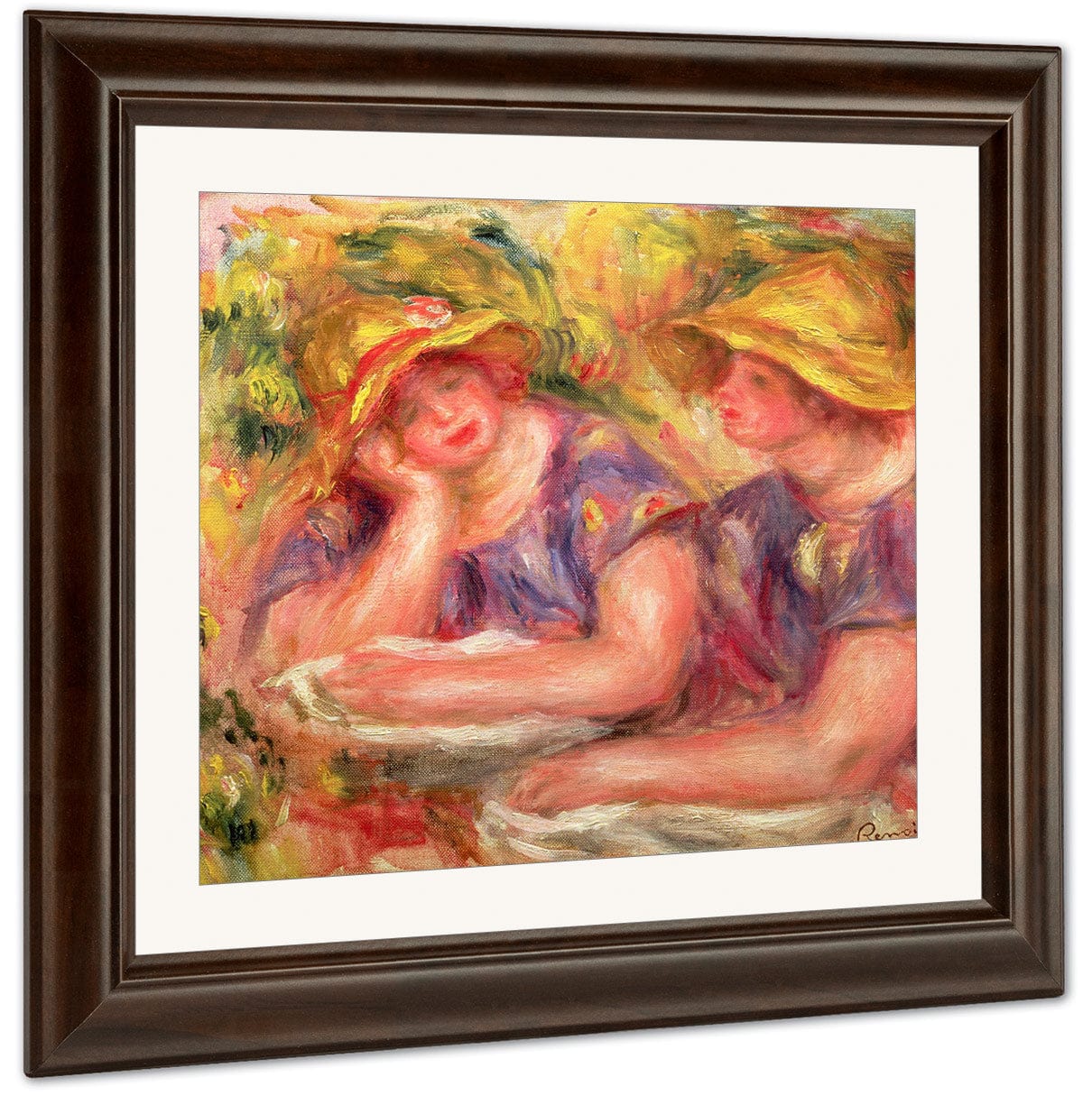 Two Women In Blue Blouses By Pierre Auguste Renoir - Image 3