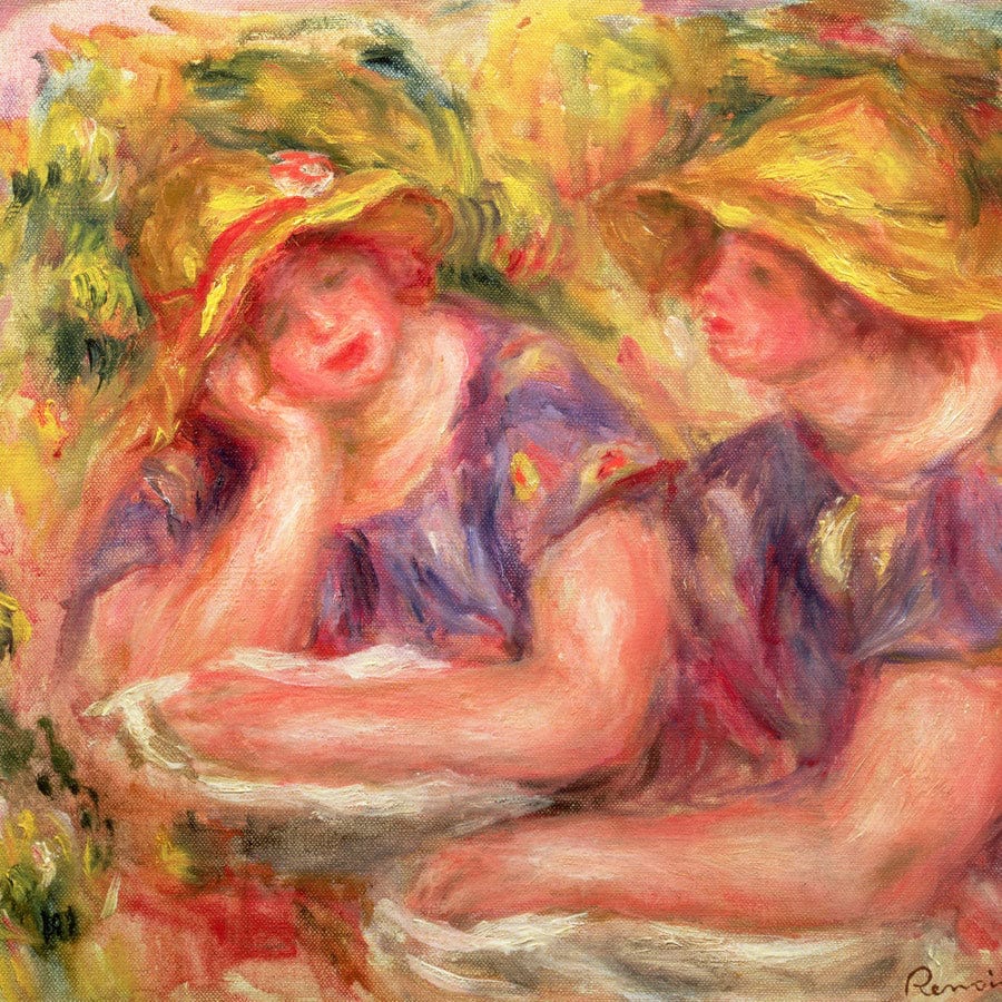 Two Women In Blue Blouses By Pierre Auguste Renoir - Image 5