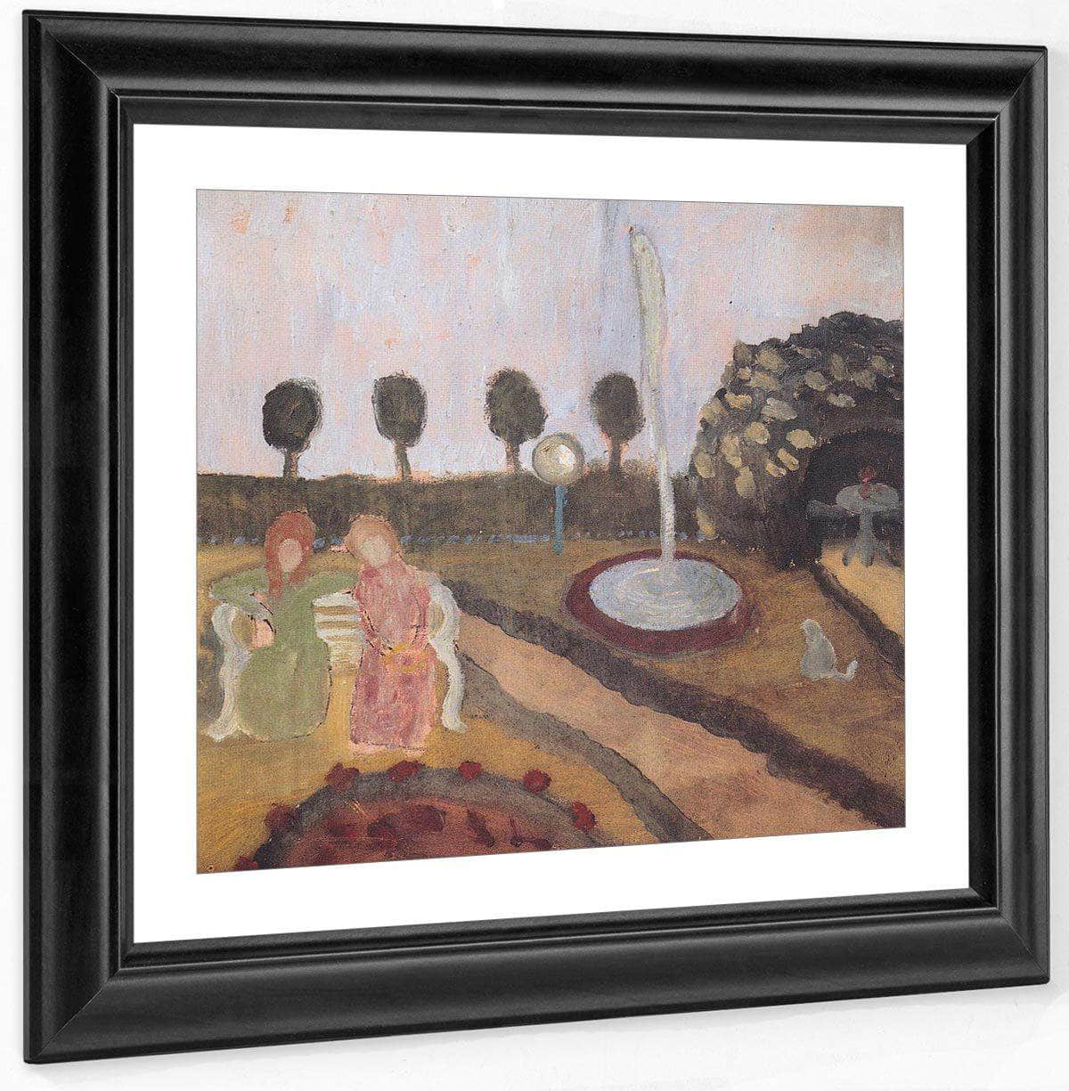 Two Women In The Garden With A Fountain By Paula Modersohn Becker - Image 4