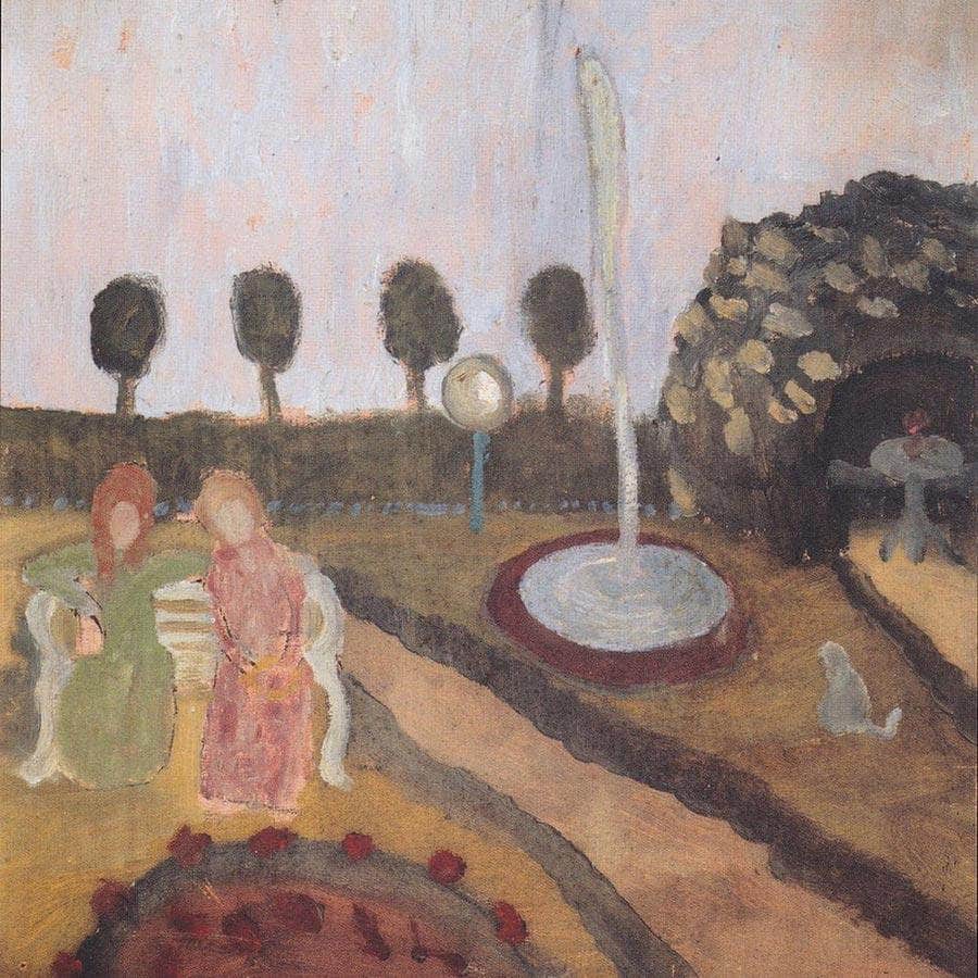 Two Women In The Garden With A Fountain By Paula Modersohn Becker - Image 5