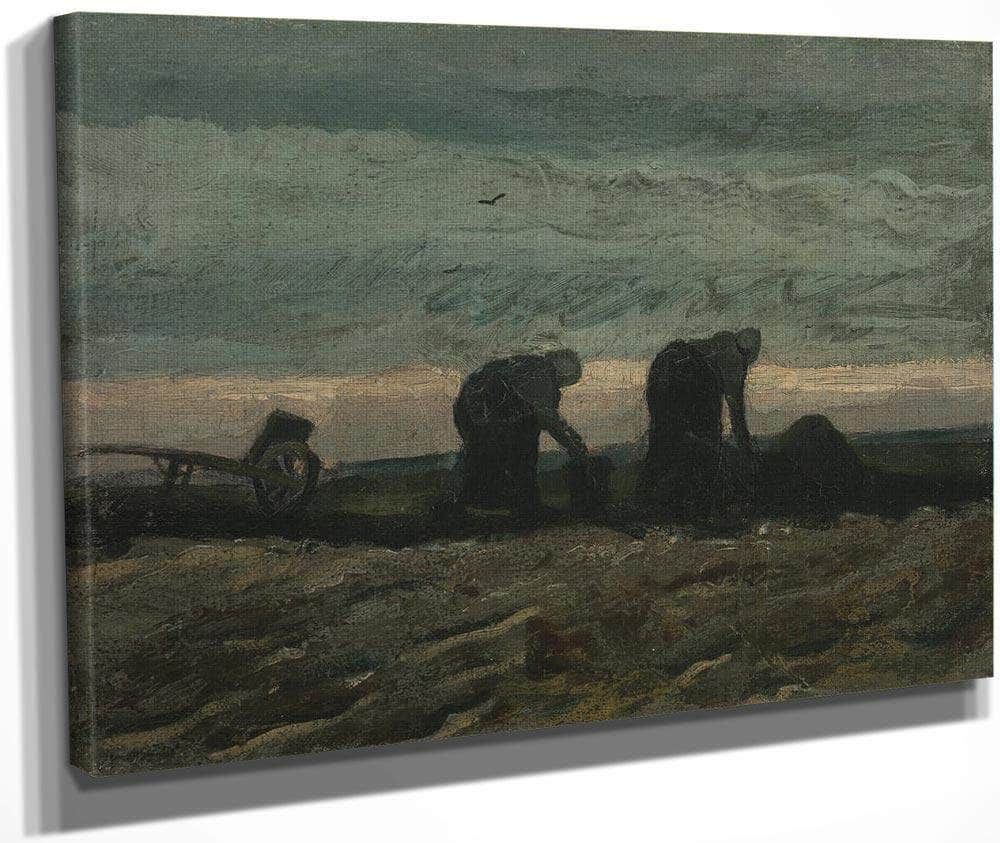Two Women On The Heath By Vincent Van Gogh