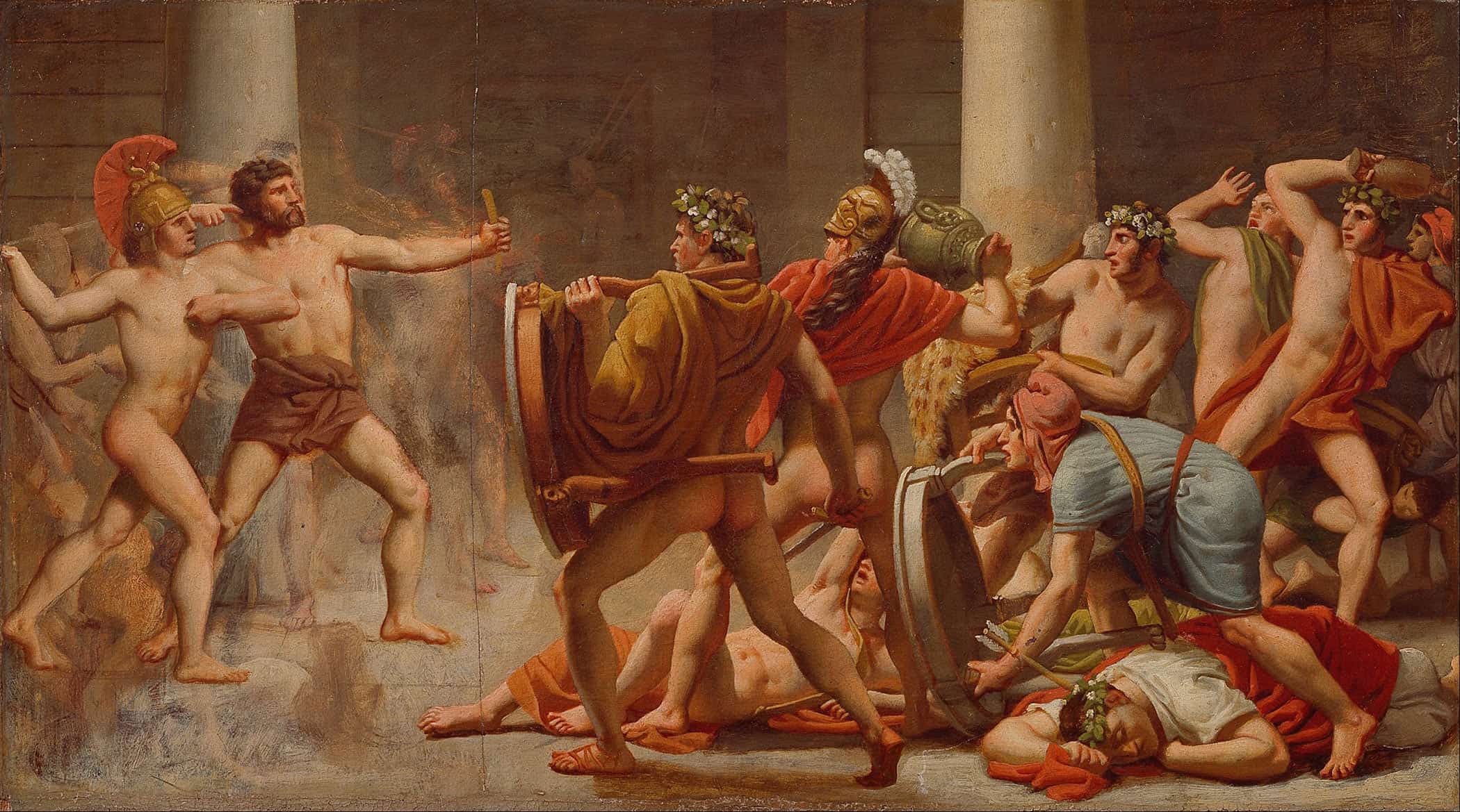 Ulysses Revenge On Penelopes Suitors by Christoffer Wilhelm Eckersberg - Image 2