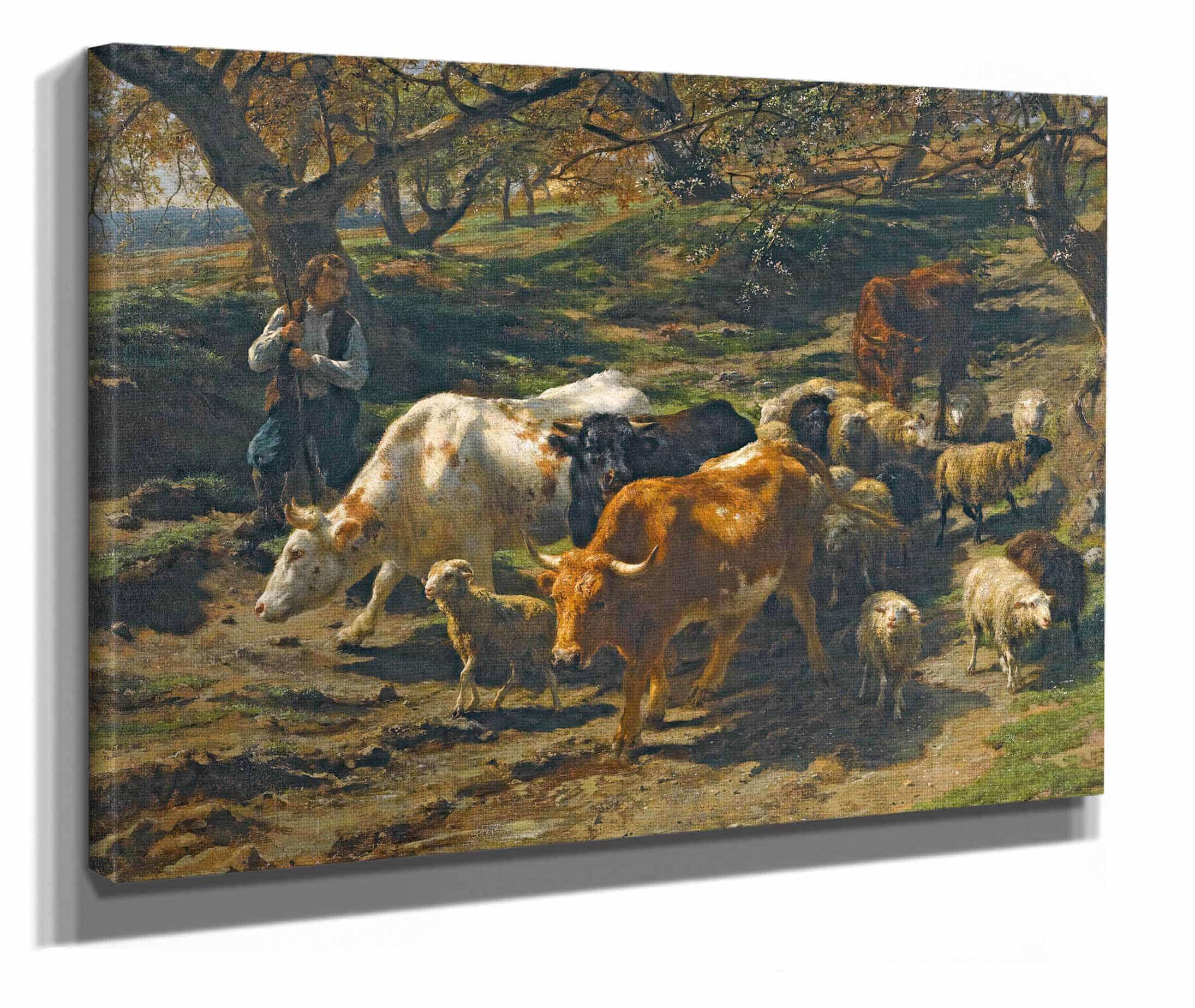 Un Berger Avec Son Troupeau by Rosa Bonheur - Image 2