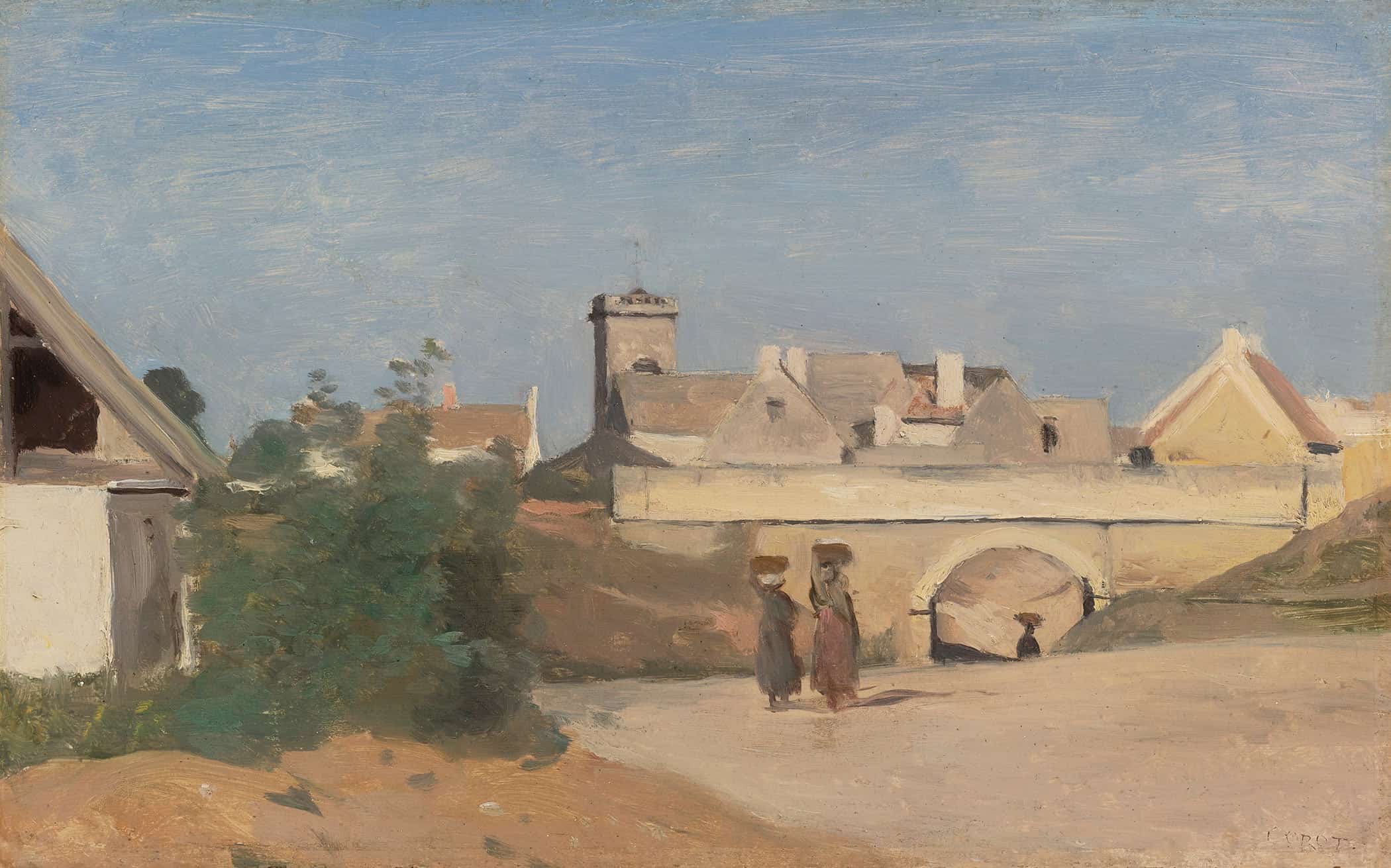 Un Faubourg De Ville by Jean Baptiste Camille Corot - Image 2