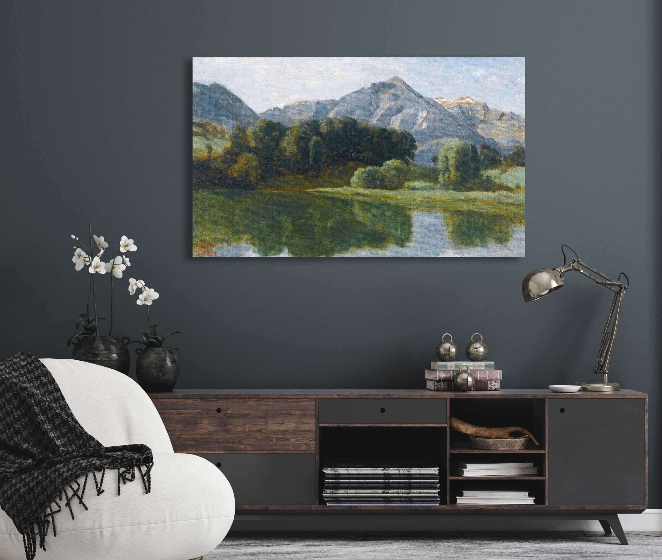 Un Lac De Loberland by Jean Baptiste Camille Corot - Image 5