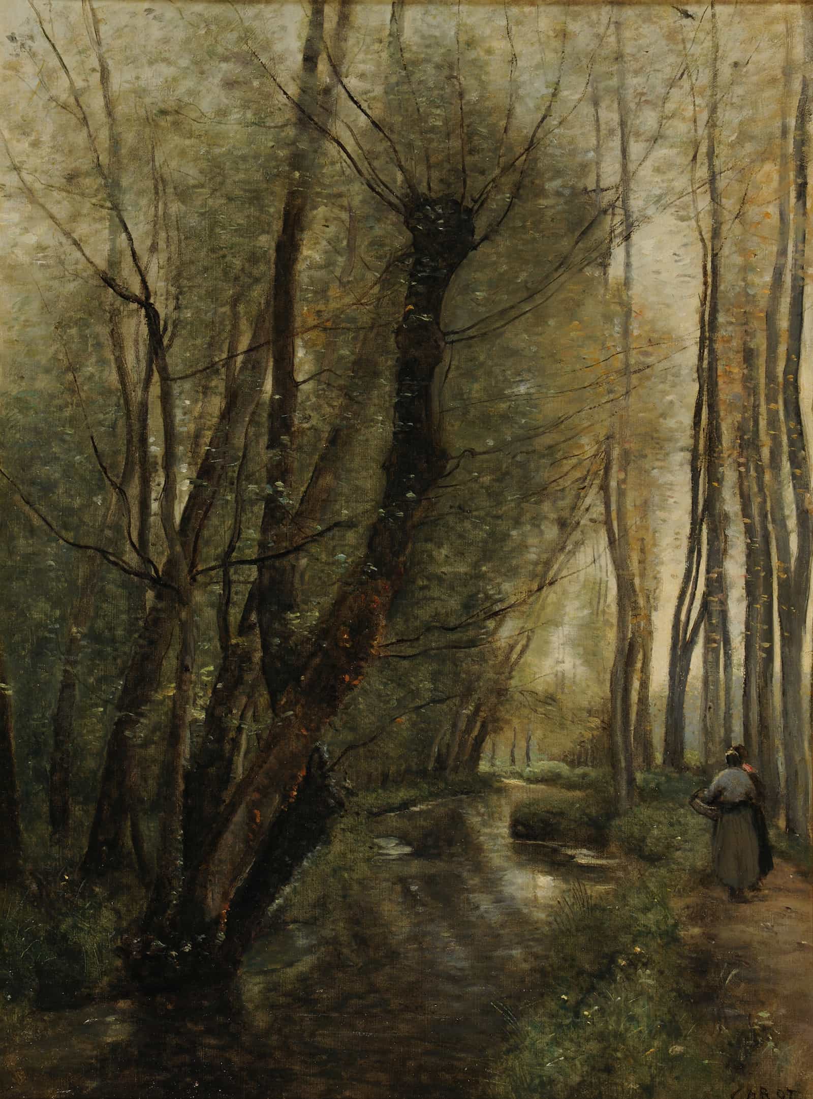 Un Ruisseau Environs De Beauvais by Jean Baptiste Camille Corot - Image 2