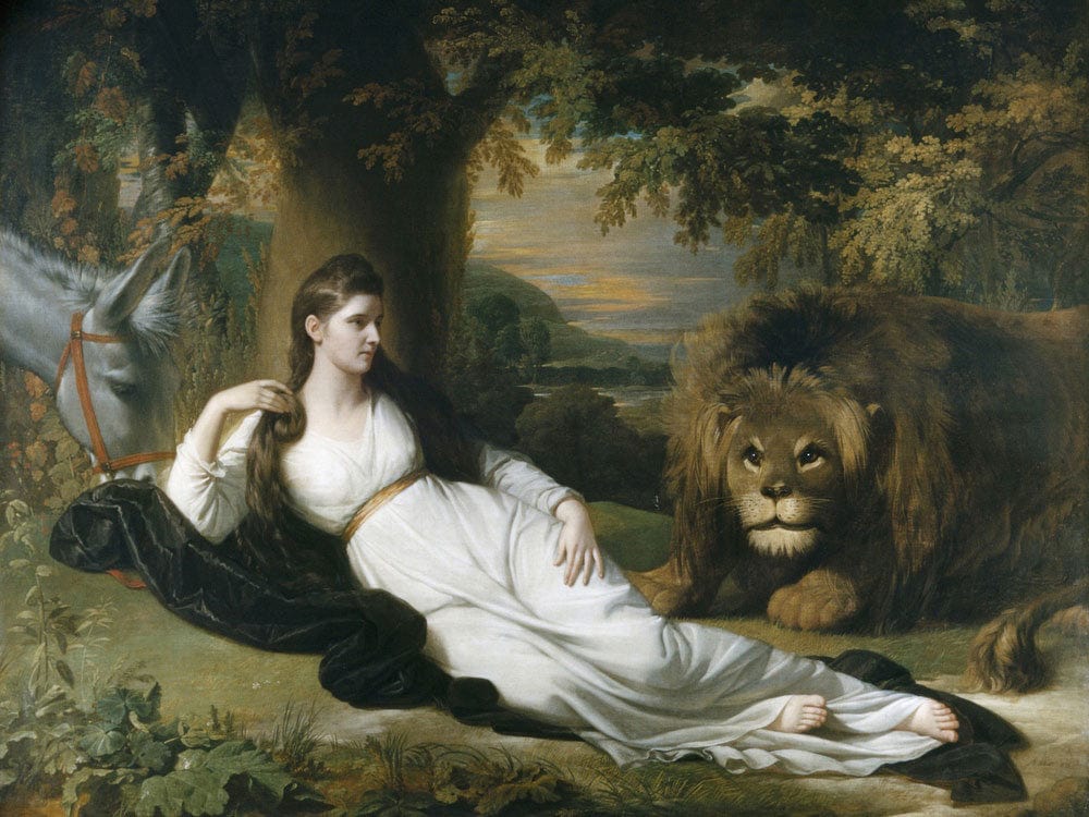Una And The Lion (Mary Hall In The Character Of Una) By Benjamin West - Image 5