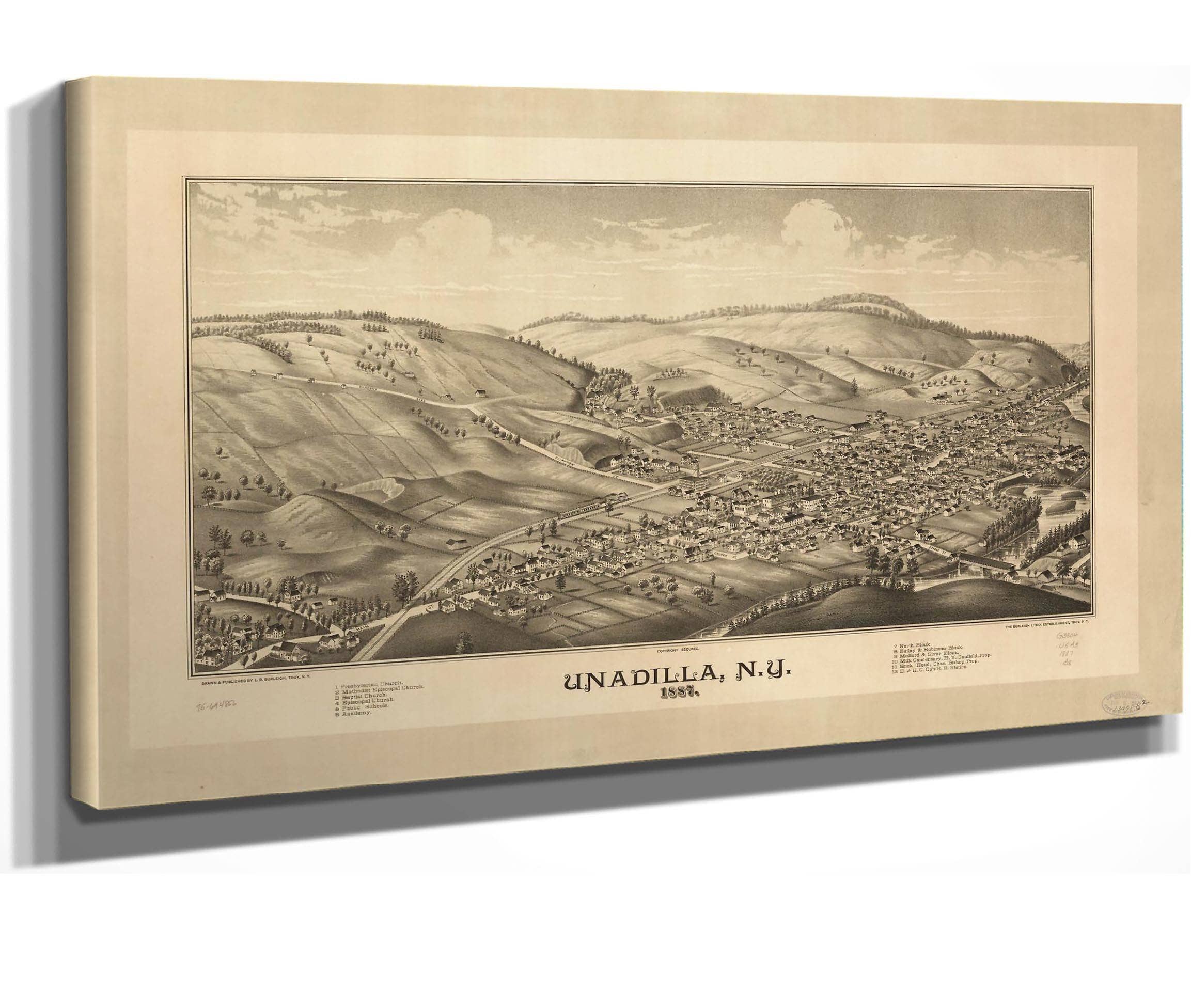 Unadilla Ny 1887 State Of New York