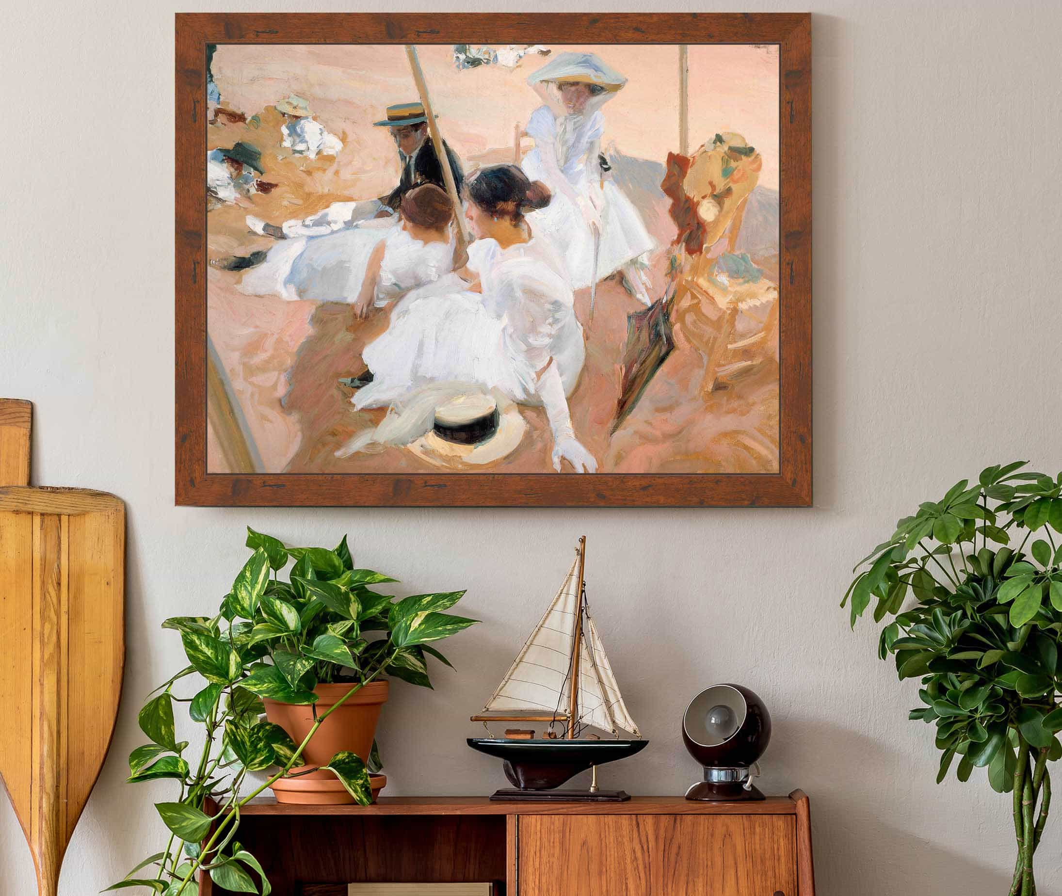 Under The Awning On The Beach At Zarauz by Joaquin Sorolla - Image 3