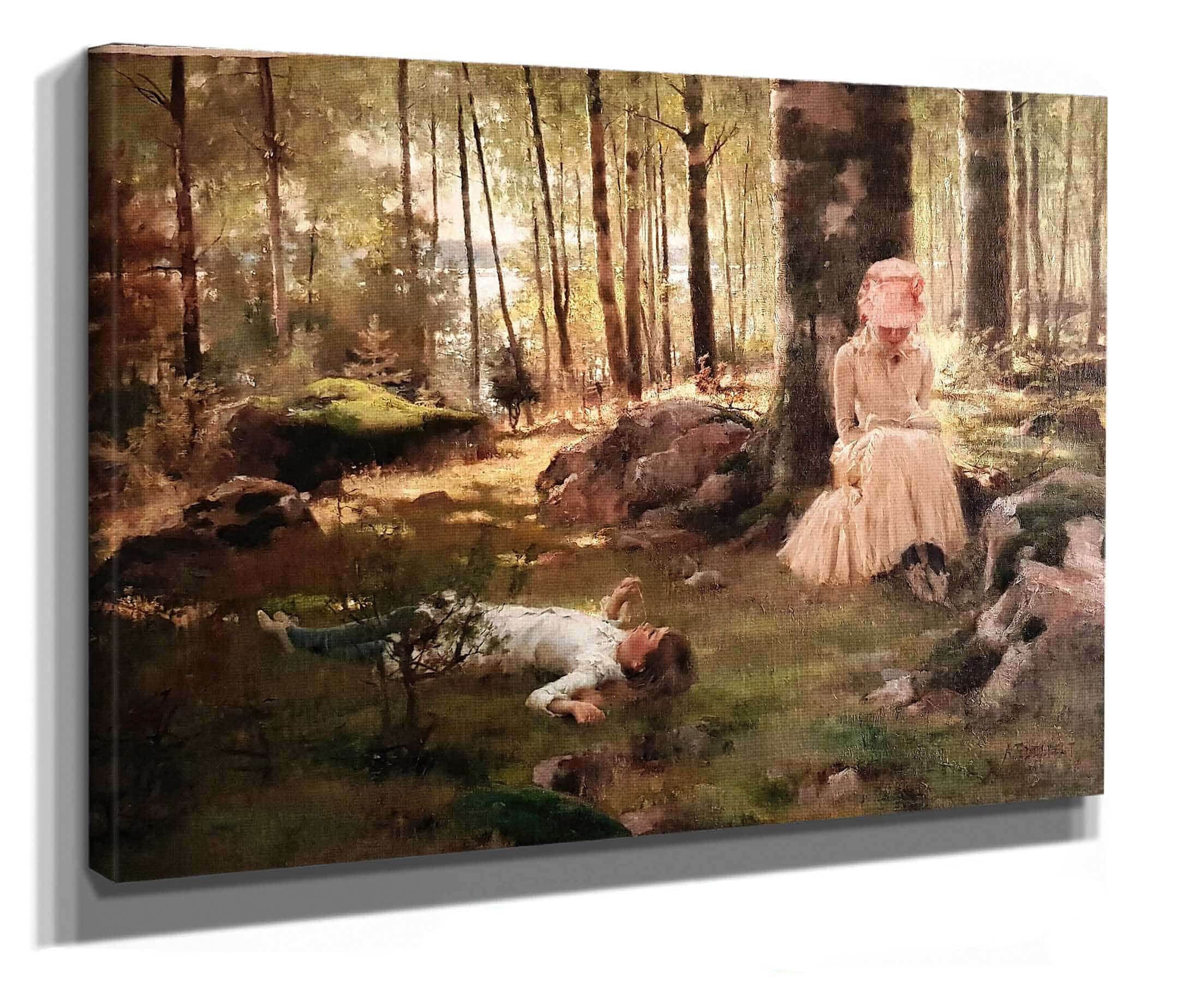 Under The Birches by Albert Edelfelt - Image 2