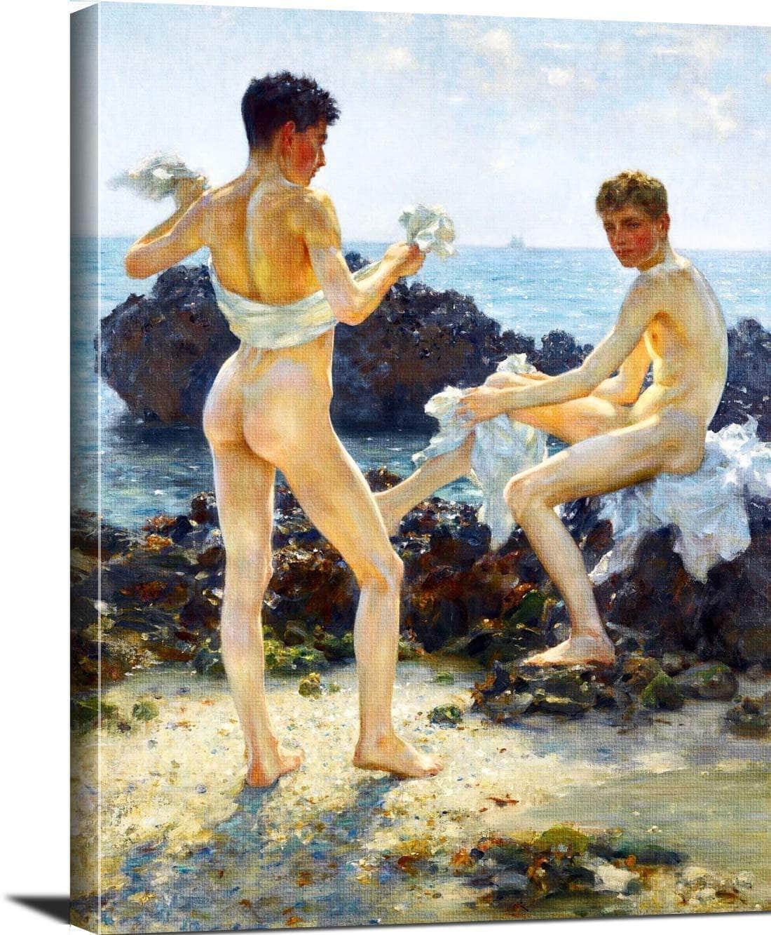 Under The Western Sun by Henry Scott Tuke - Image 3