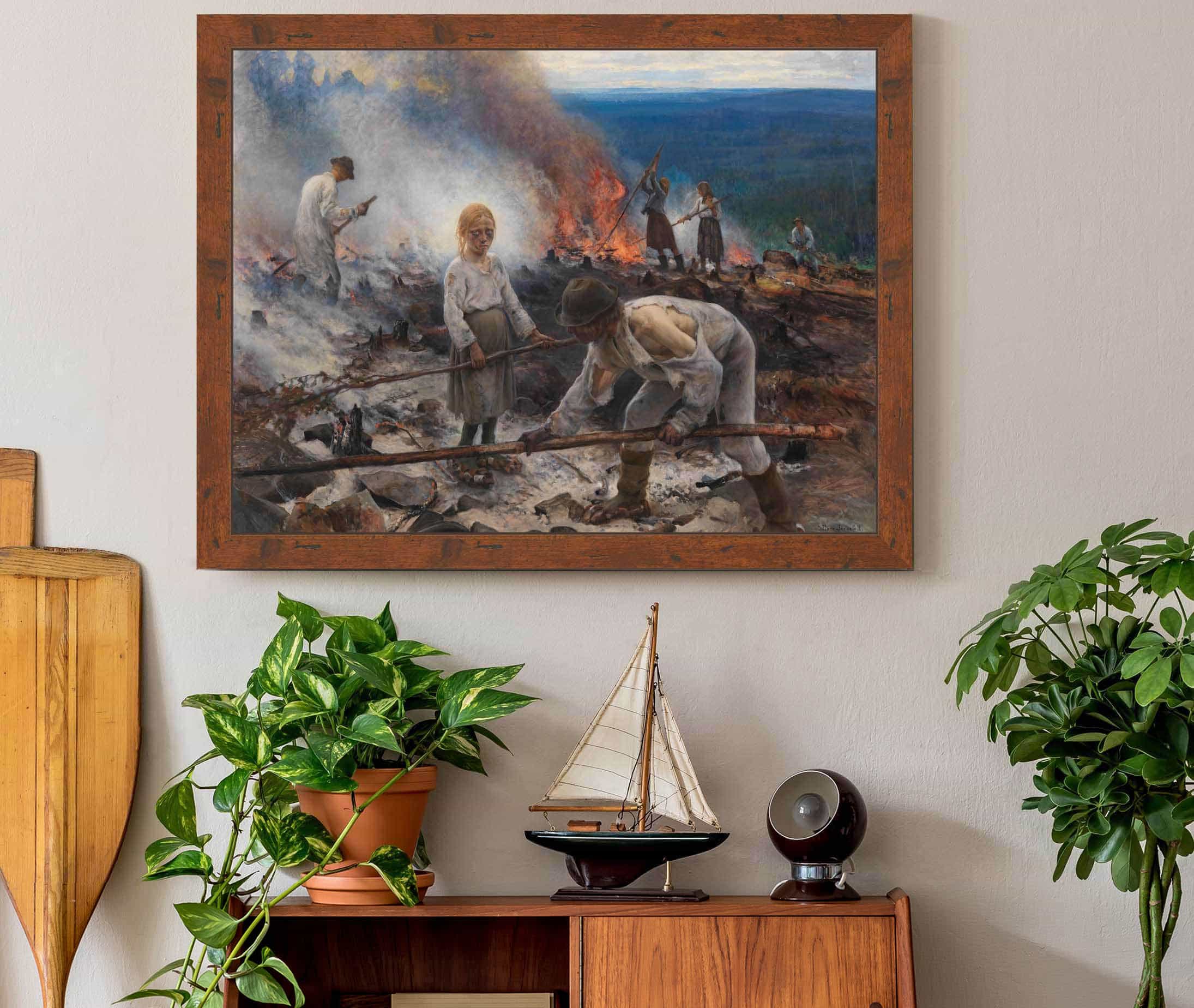 Under The Yoke Burning The Brushwood by Eero Jarnefelt - Image 3