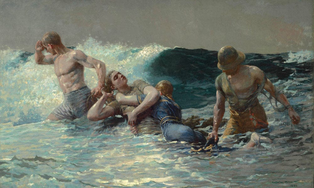 Undertow 1886 By Winslow Homer - Image 7