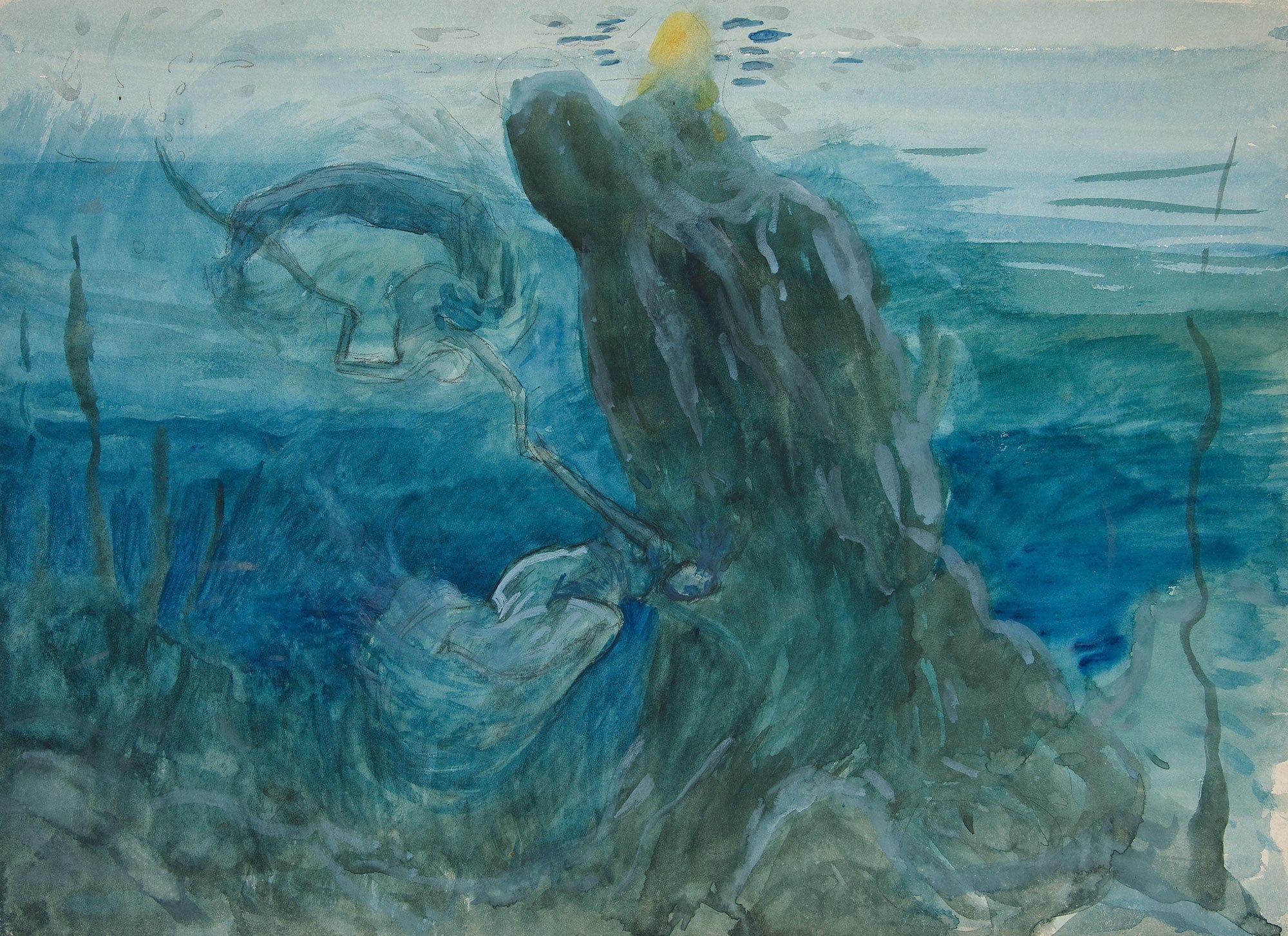 Underwater Scene by Edwin Austin Abbey - Image 2