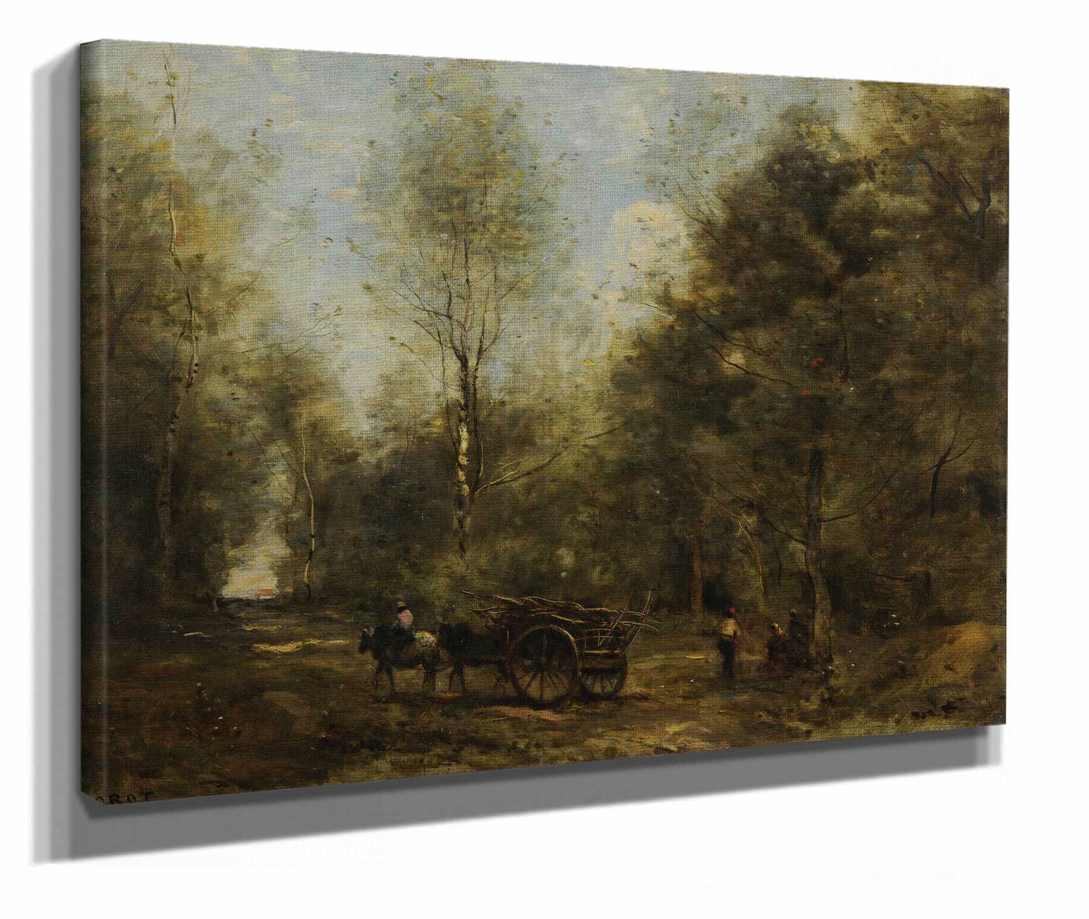 Une Allee Dans Les Bois De Wagnonville by Jean Baptiste Camille Corot - Image 2