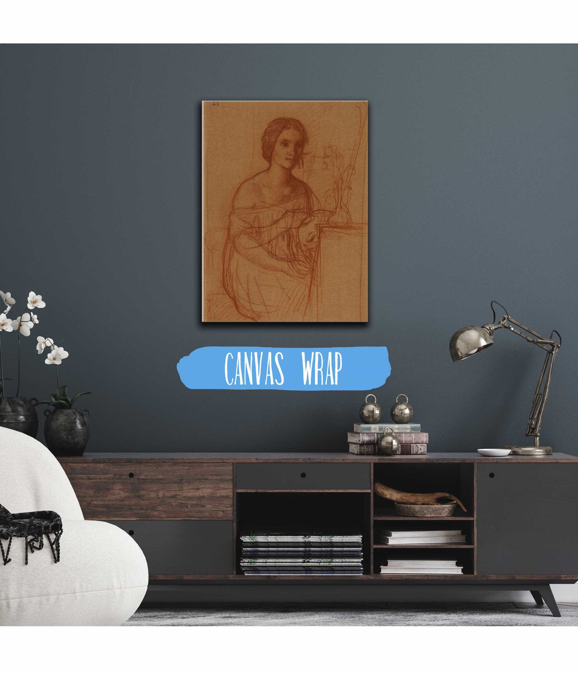 Une Femme Assise Peignant Un Vase by Pierre Puvis De Chavannes - Image 3