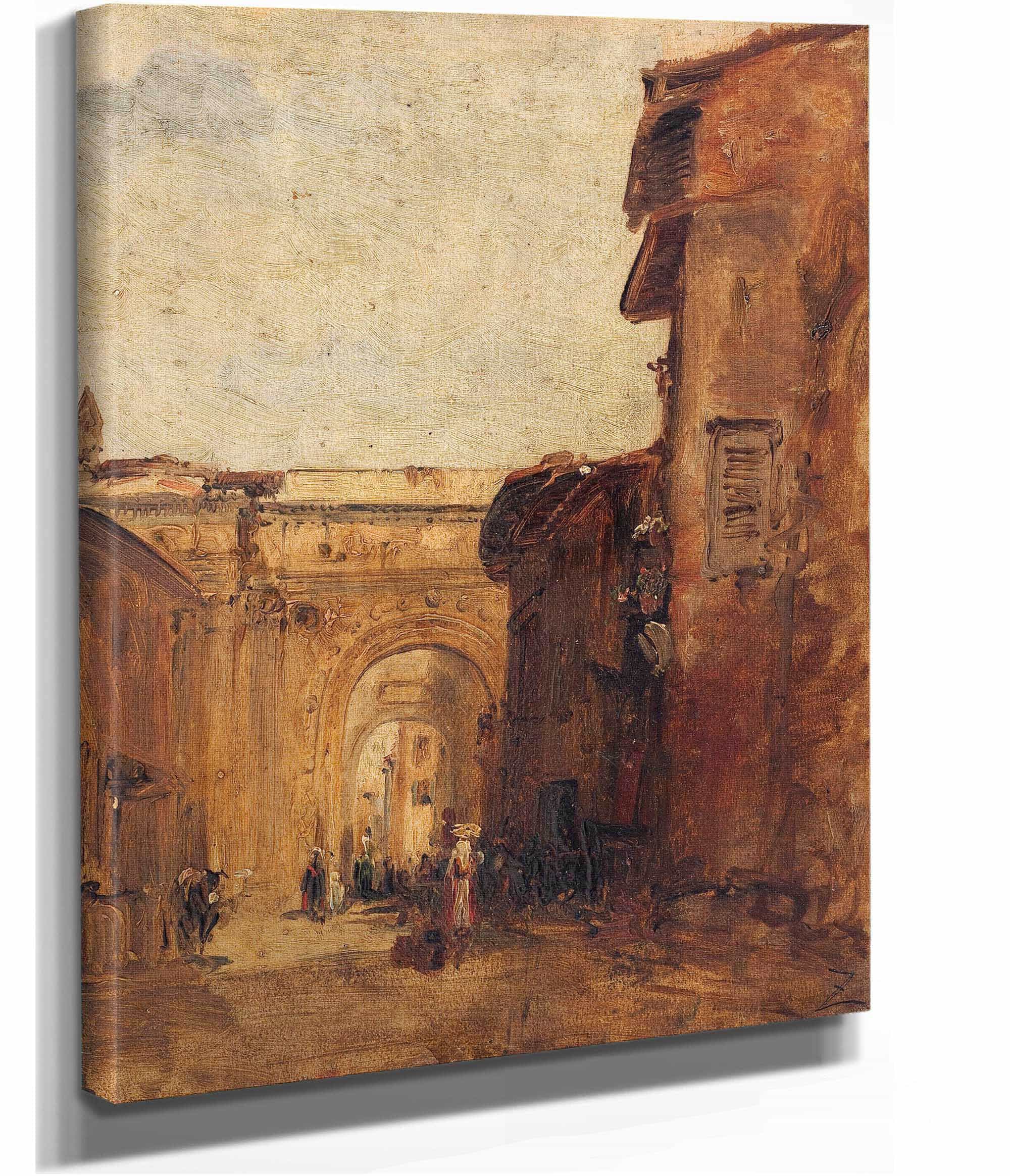 Une Rue A Florence by Felix Ziem - Image 2