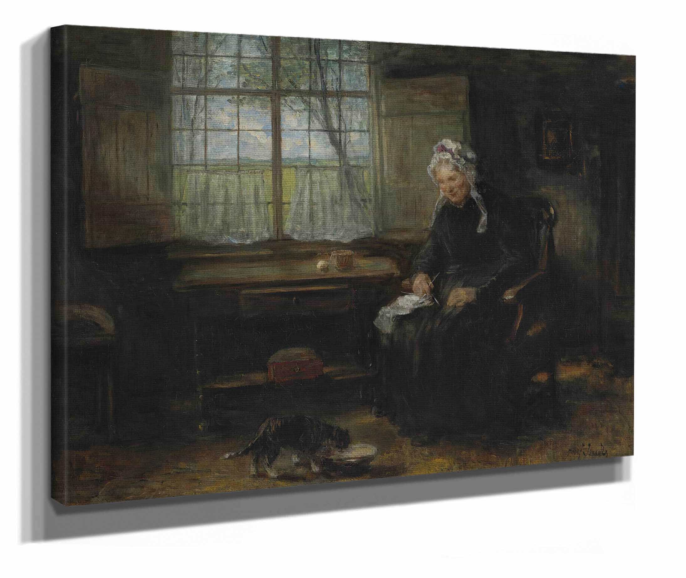 Une Vieille Demoiselle by Jozef Israels - Image 2