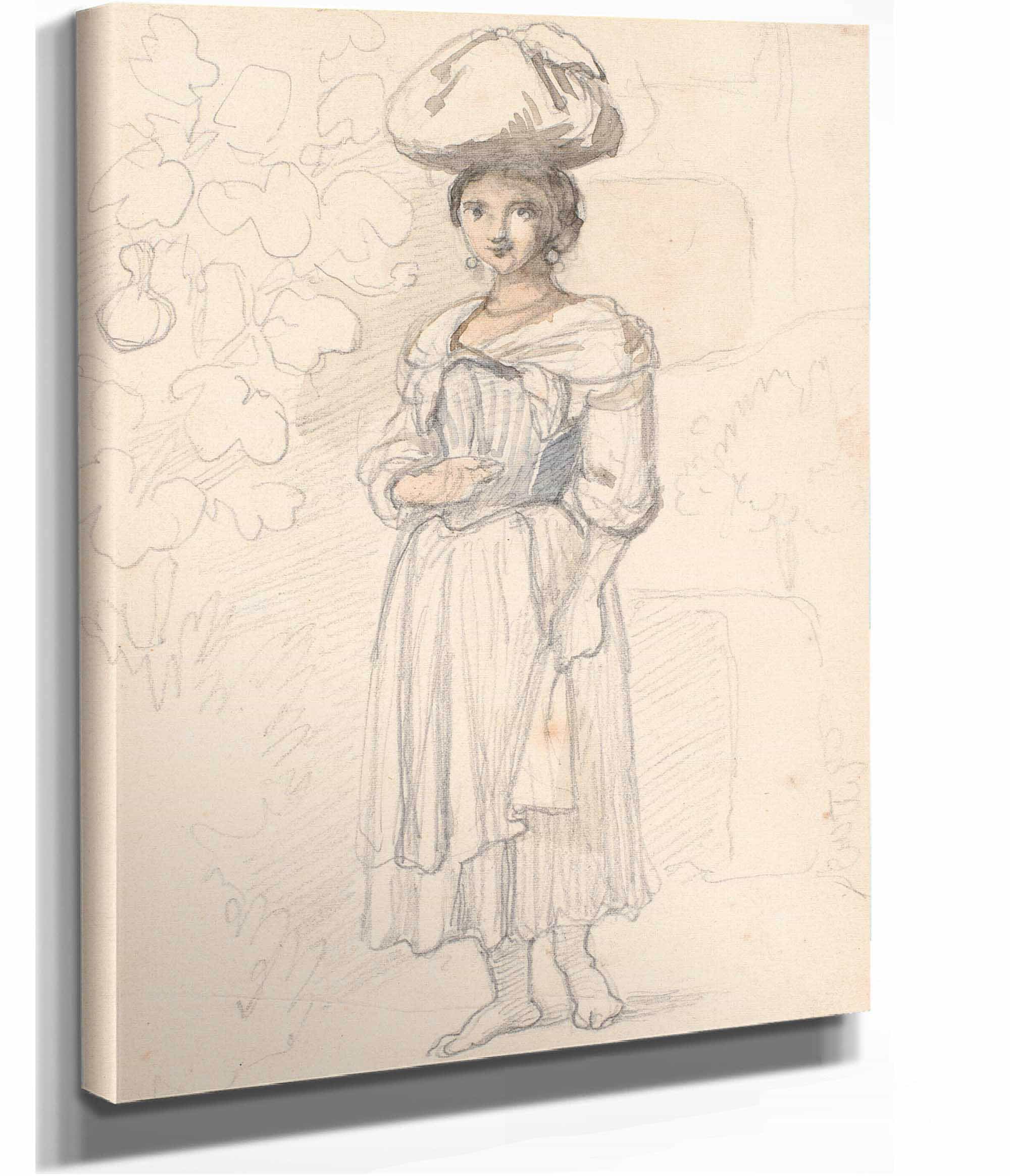 Ung Italienerinde Staende by Wilhelm Marstrand - Image 2