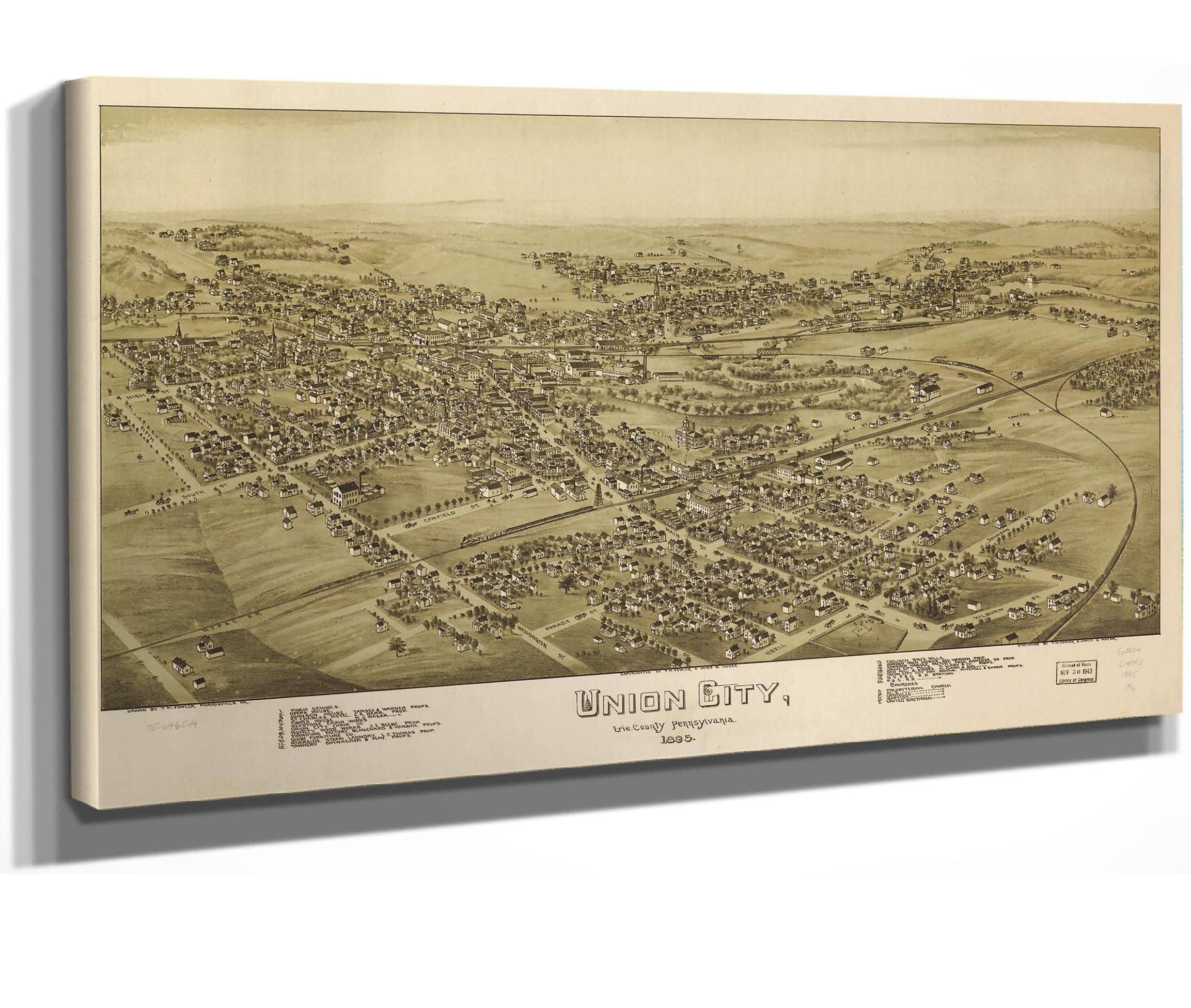 Union City Erie County Pennsylvania 1895 State Of Pennsylvania
