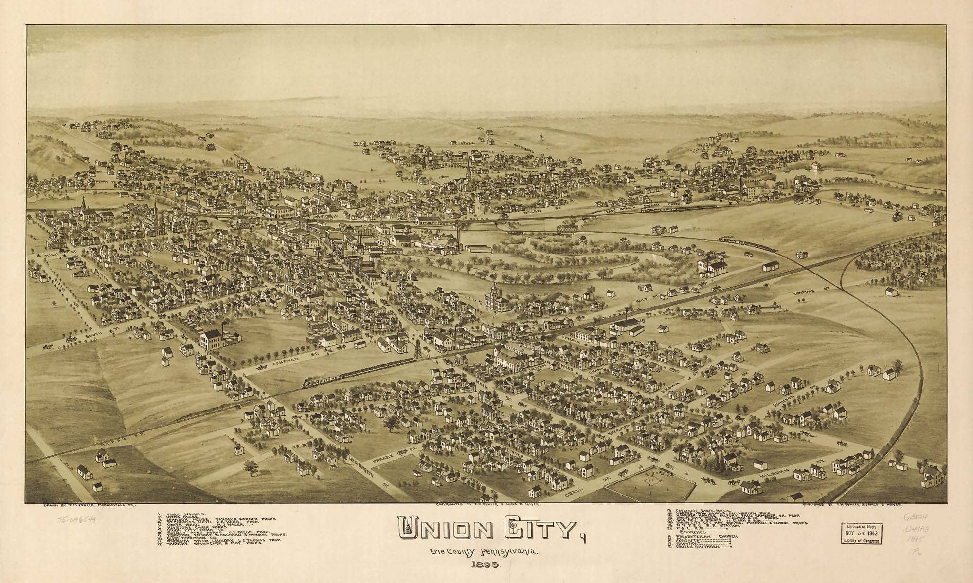 Union City Erie County Pennsylvania 1895 State Of Pennsylvania - Image 7