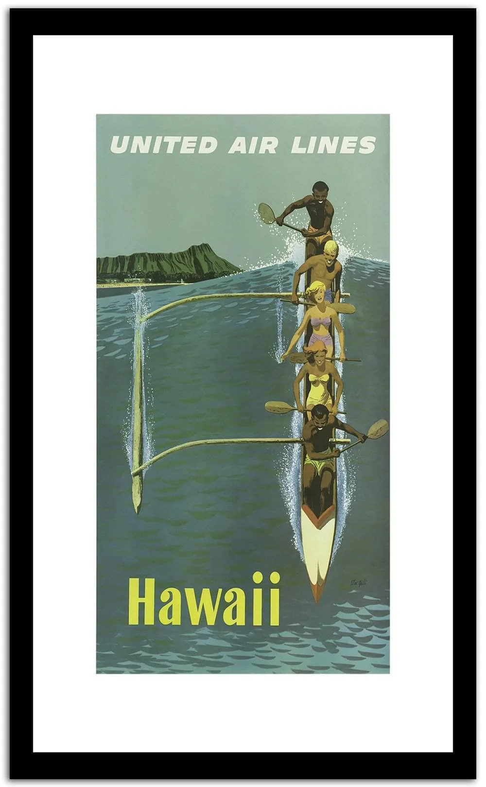 United Air Lines Vintage Posterc