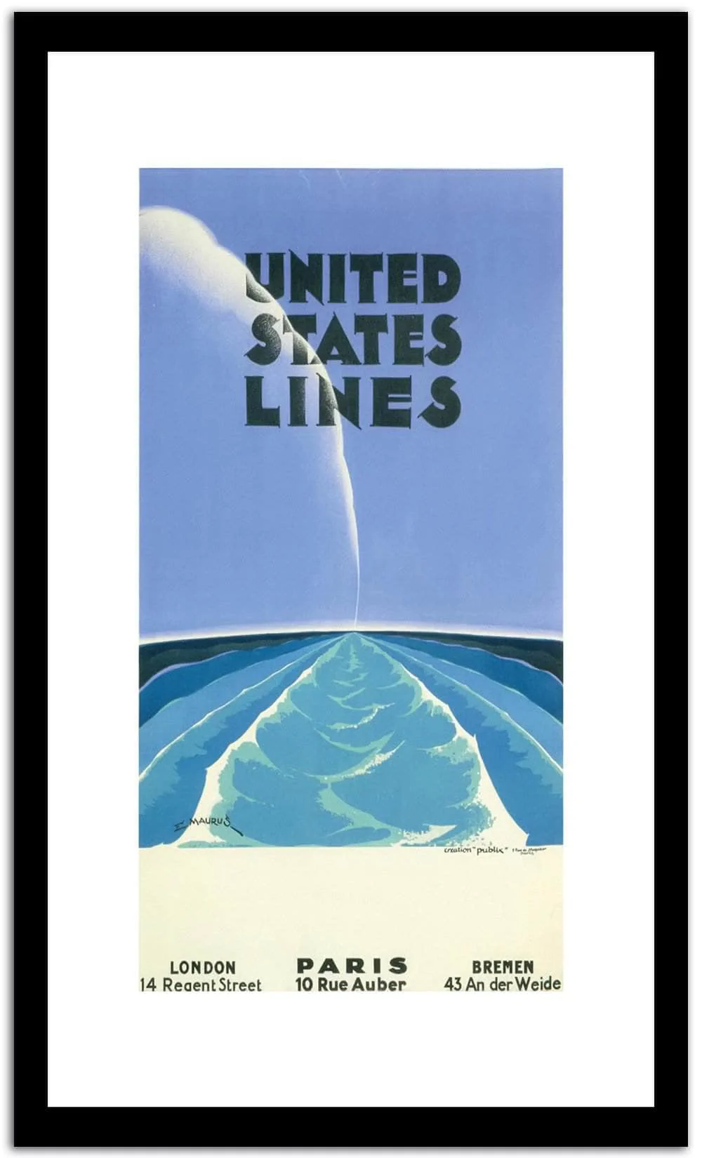 United States Lines Vintage Poster