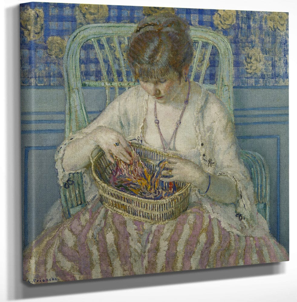 Unraveling Silk By Frederick Carl Frieseke
