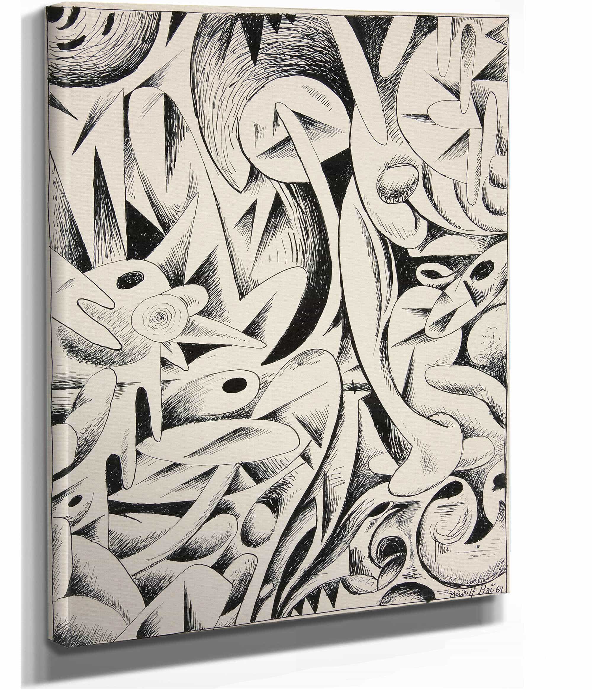 Untitled Abstract Forms by Rudolf Bauer - Image 15