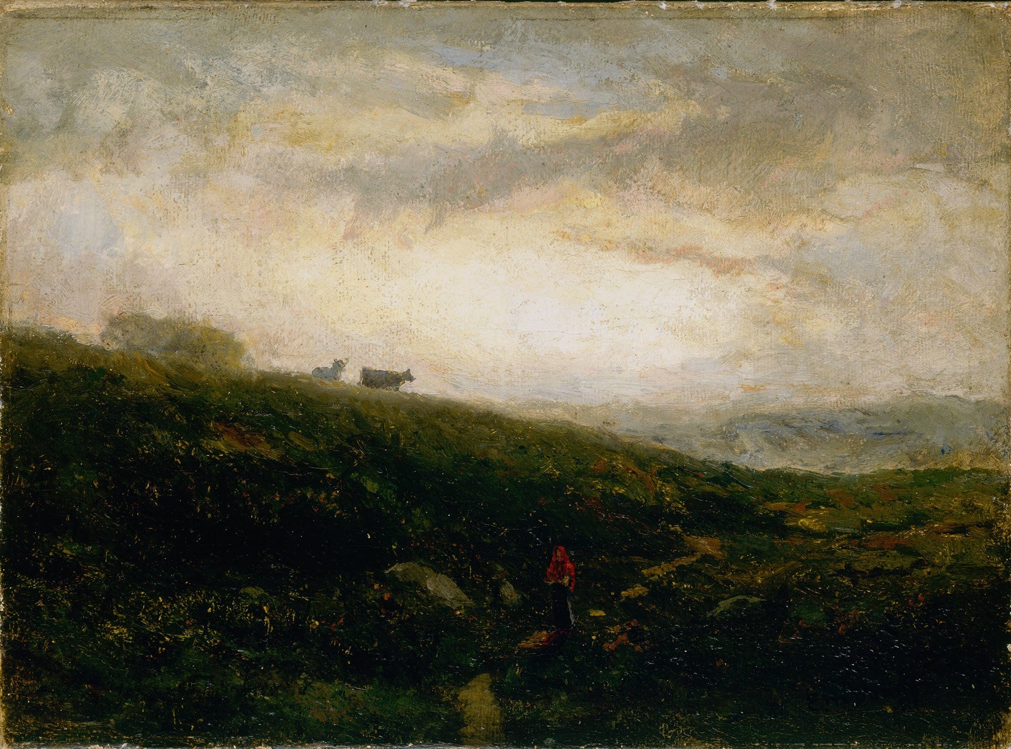 Untitled Cows Descending Hillside by Edward Mitchell Bannister - Image 2