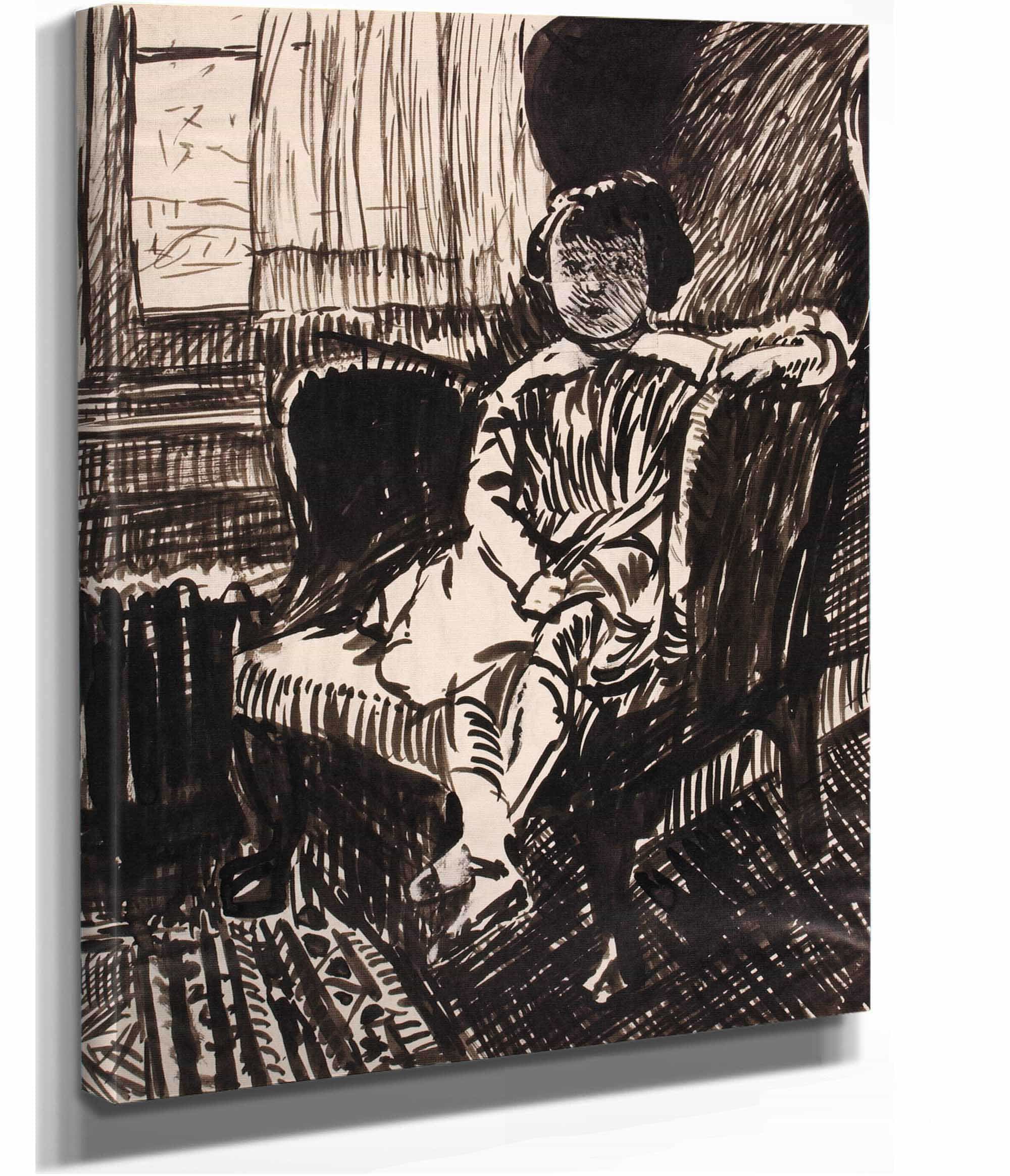 Untitled Girl Seated In Chair by Henry Lyman Sayen - Image 2
