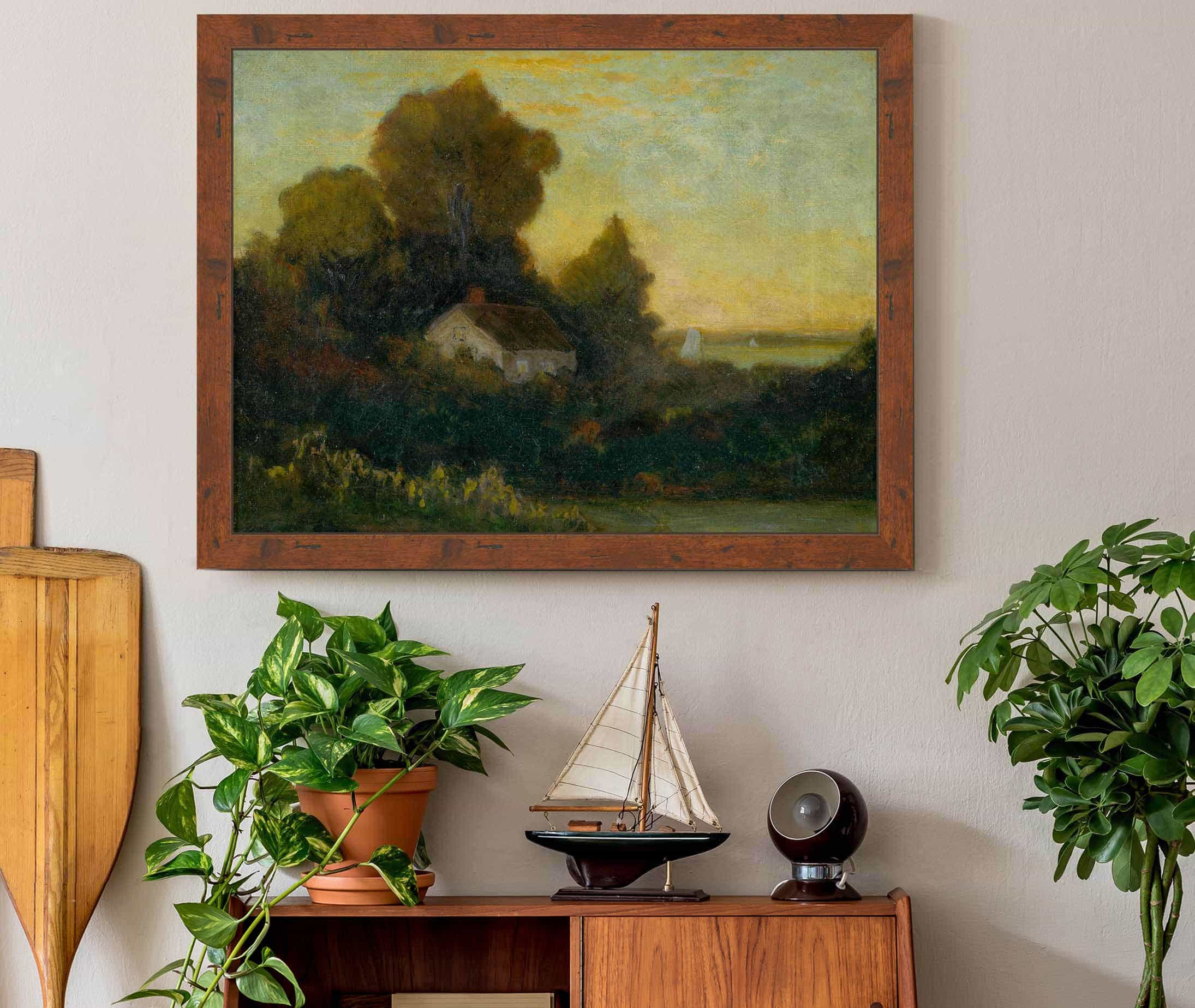 Untitled House In Woods Near Lake by Edward Mitchell Bannister - Image 3
