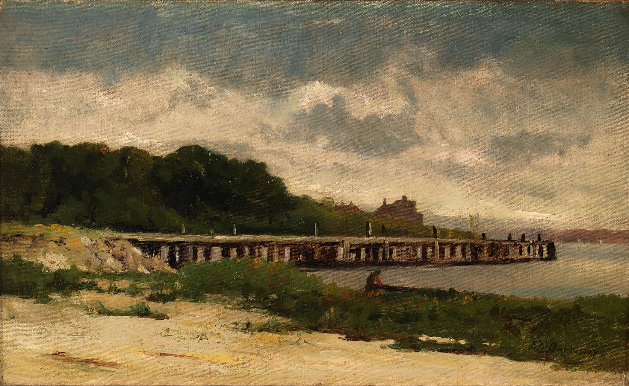 Untitled Landscape With Pier by Edward Mitchell Bannister - Image 2